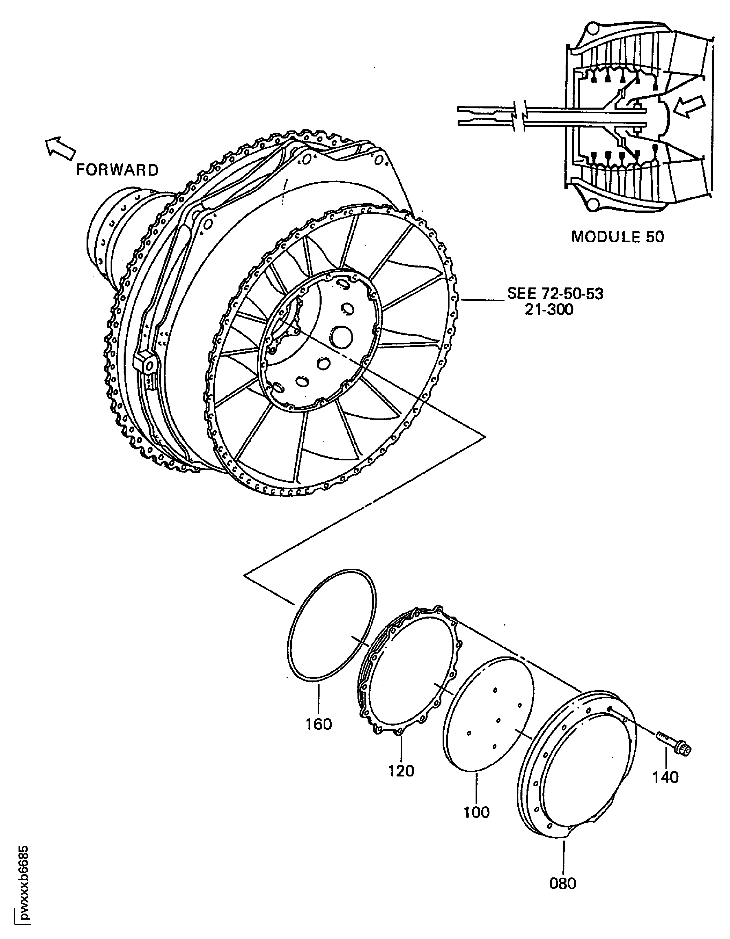 NO.5 BEARING COMPARTMENT COVER