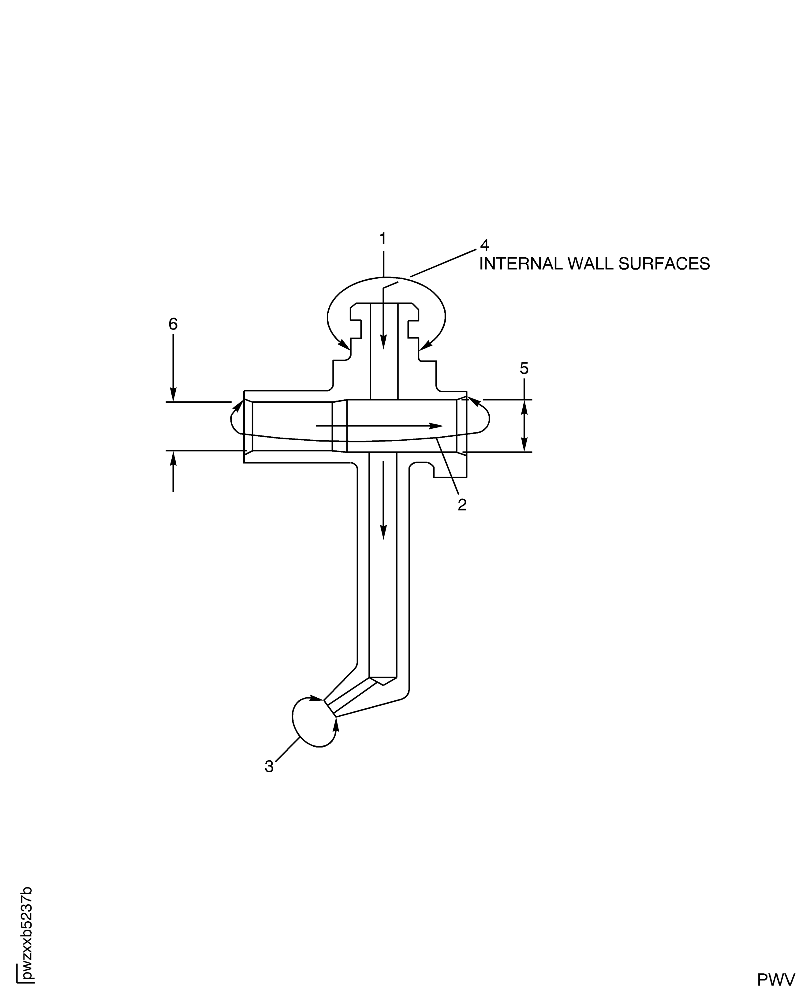 No. 5 Bearing Nozzle Inspection Locations
