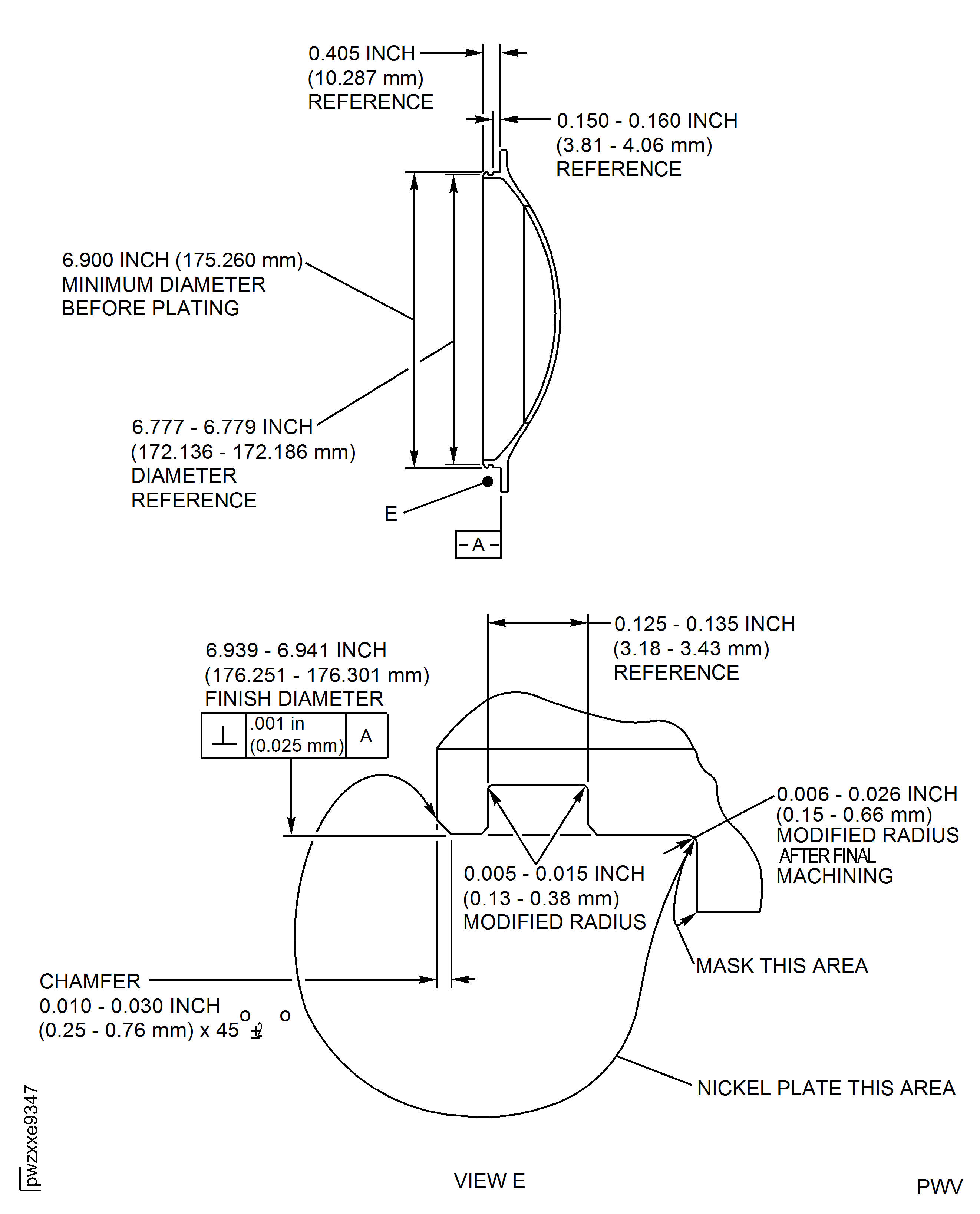 Nickel Plate Pilot Diameter Repair