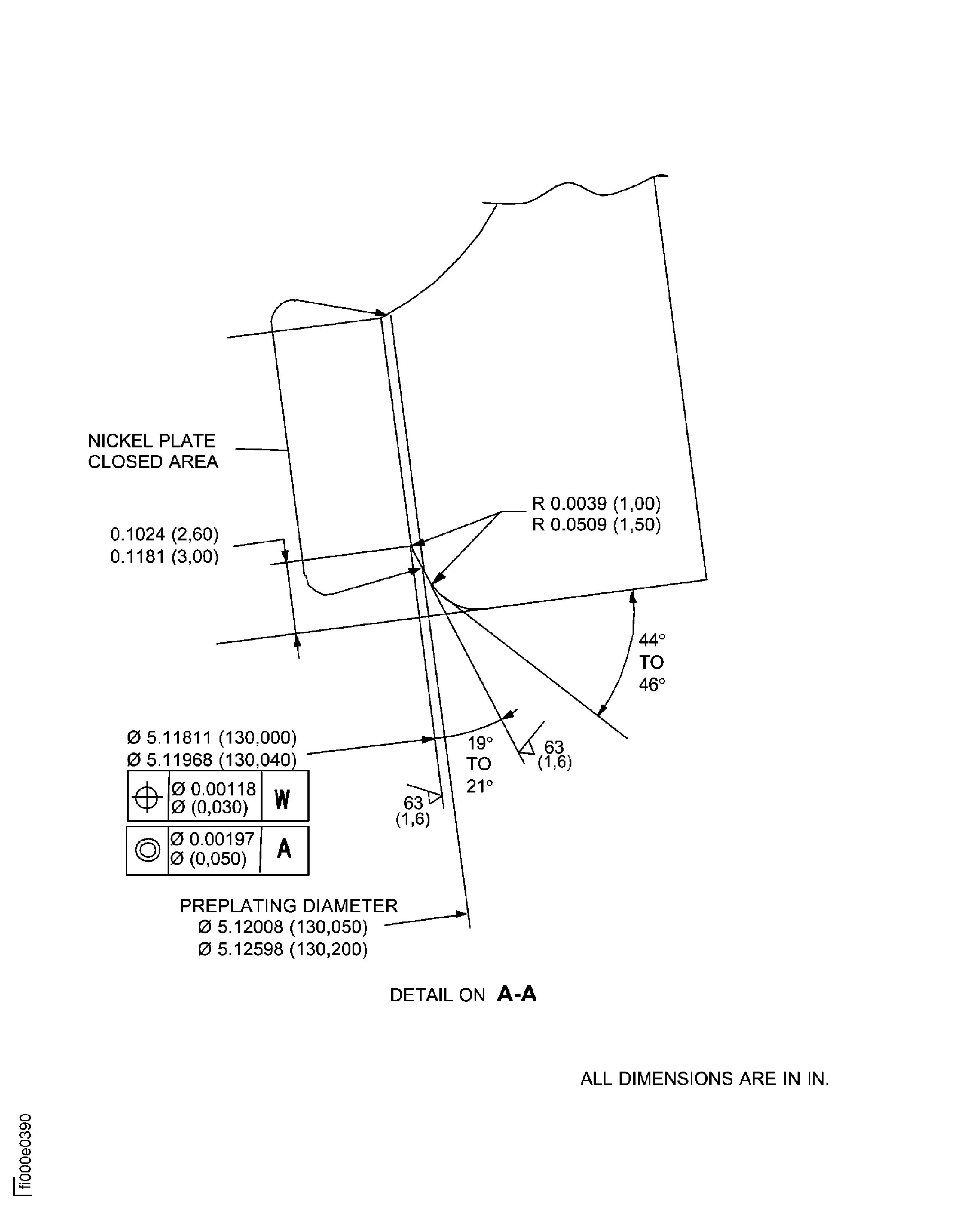 Nickel plate the radial gearbox support seat diameter