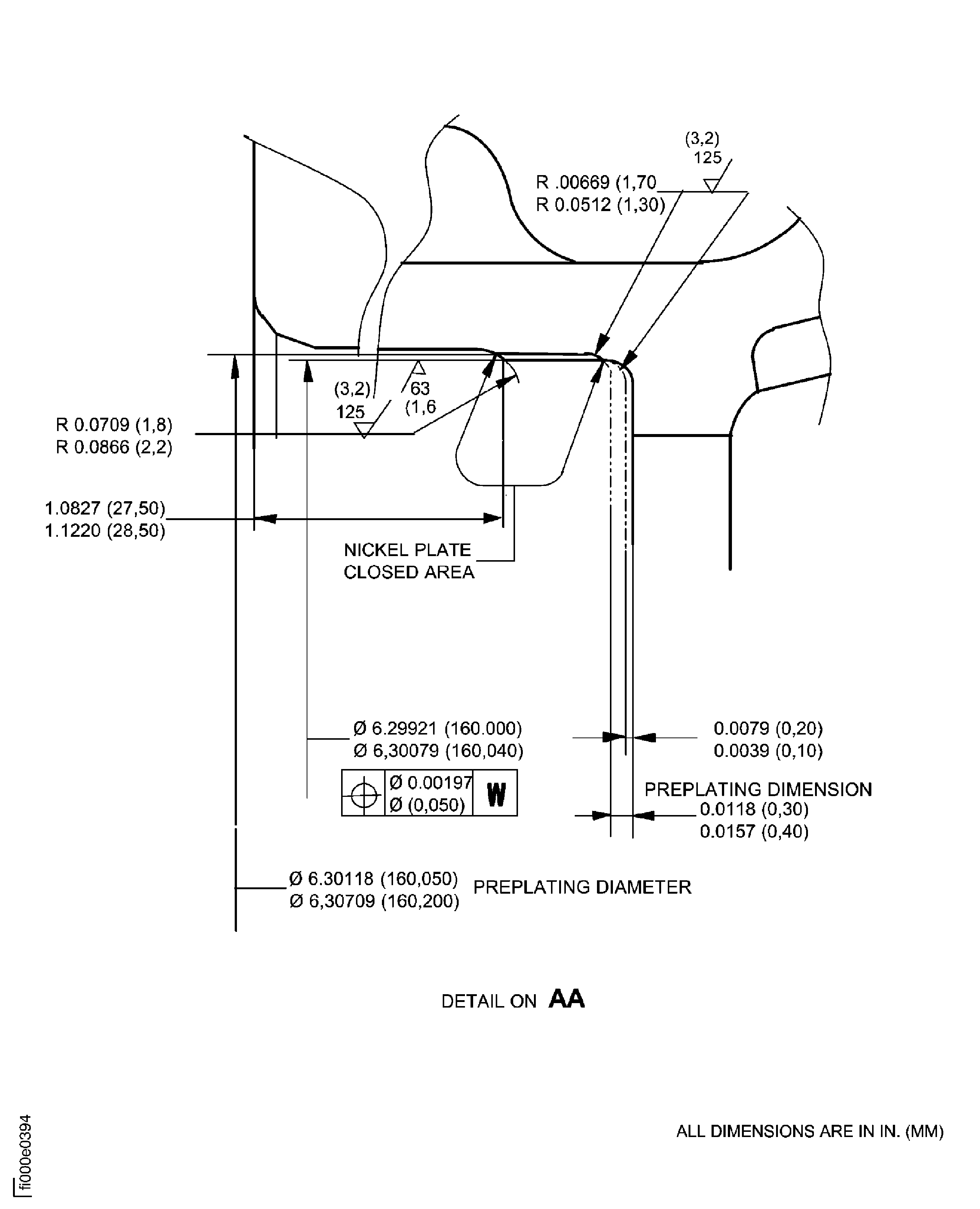 Nickel plate the bearing support seat diameter