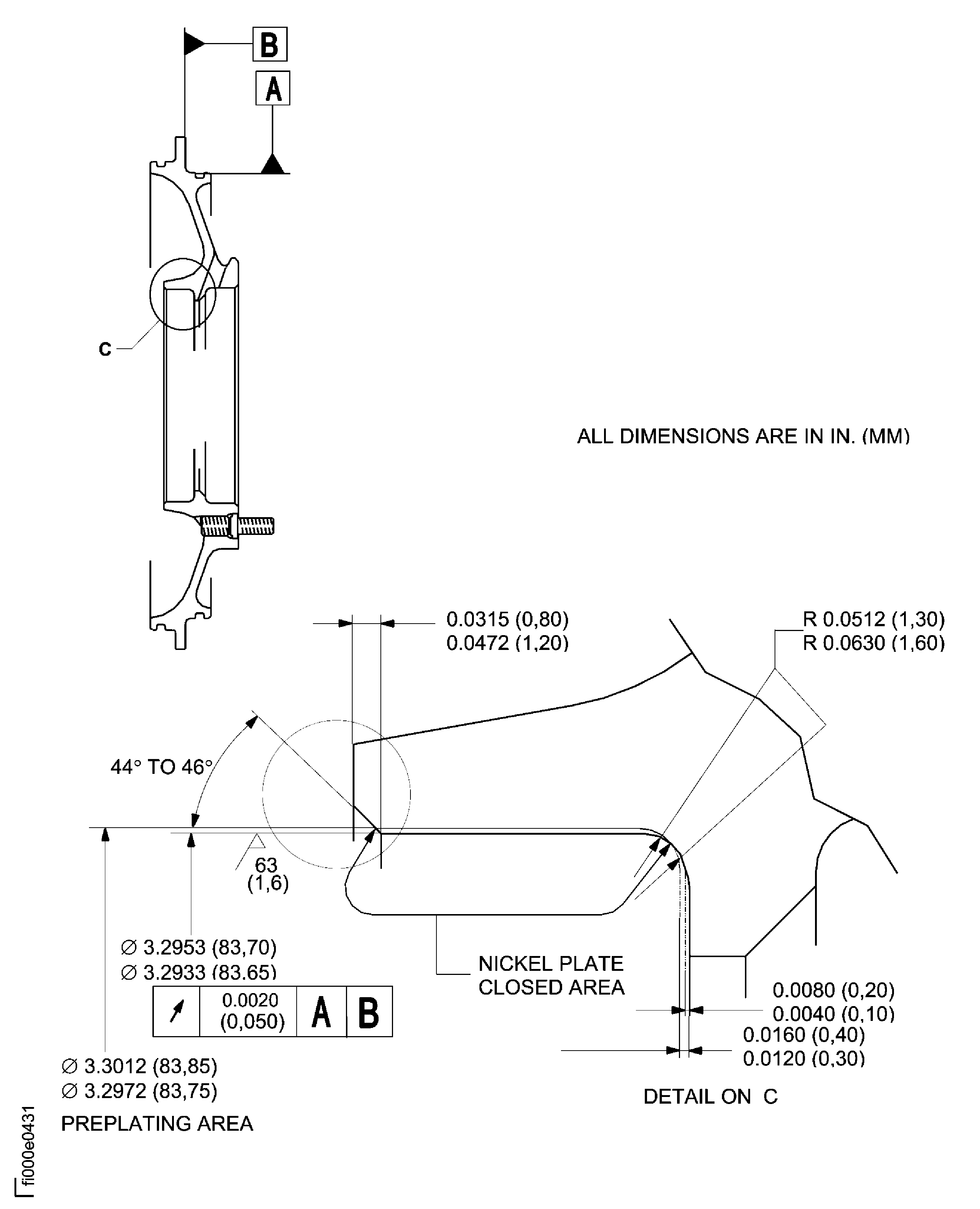 Nickel Plate the Diameter of the Impeller Seat