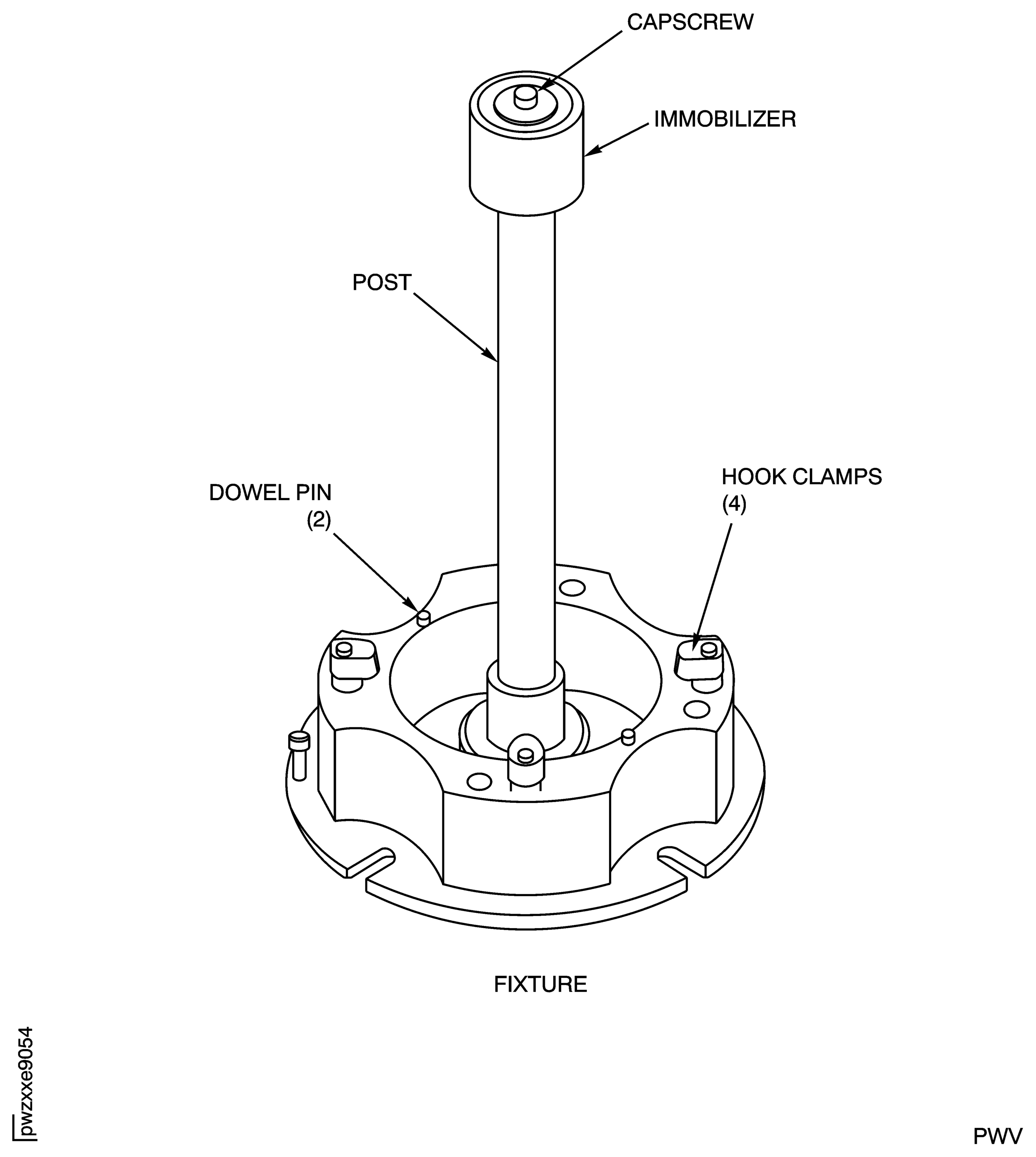 Install the Bevel Gearshaft on the Fixture