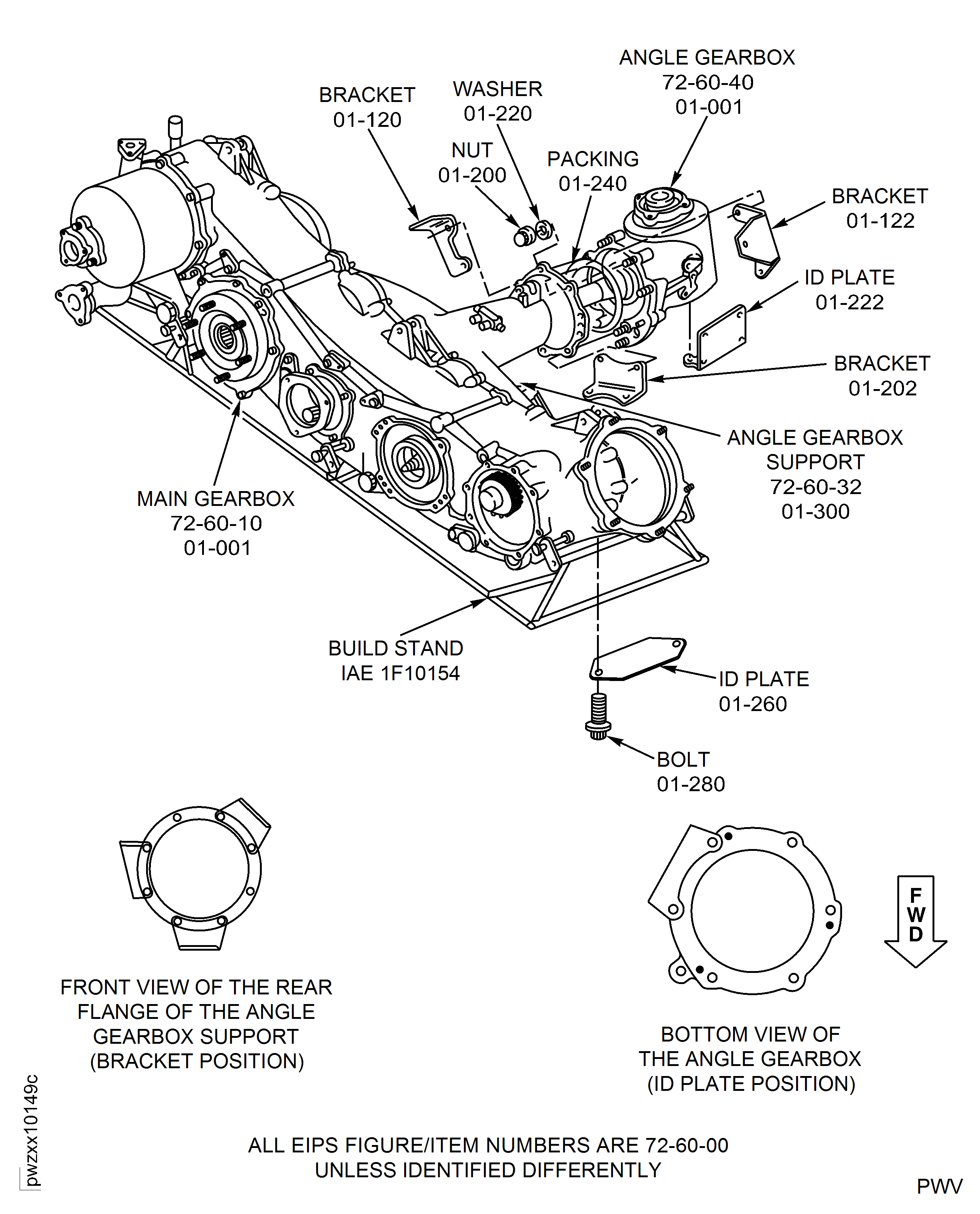 Install the angle gearbox