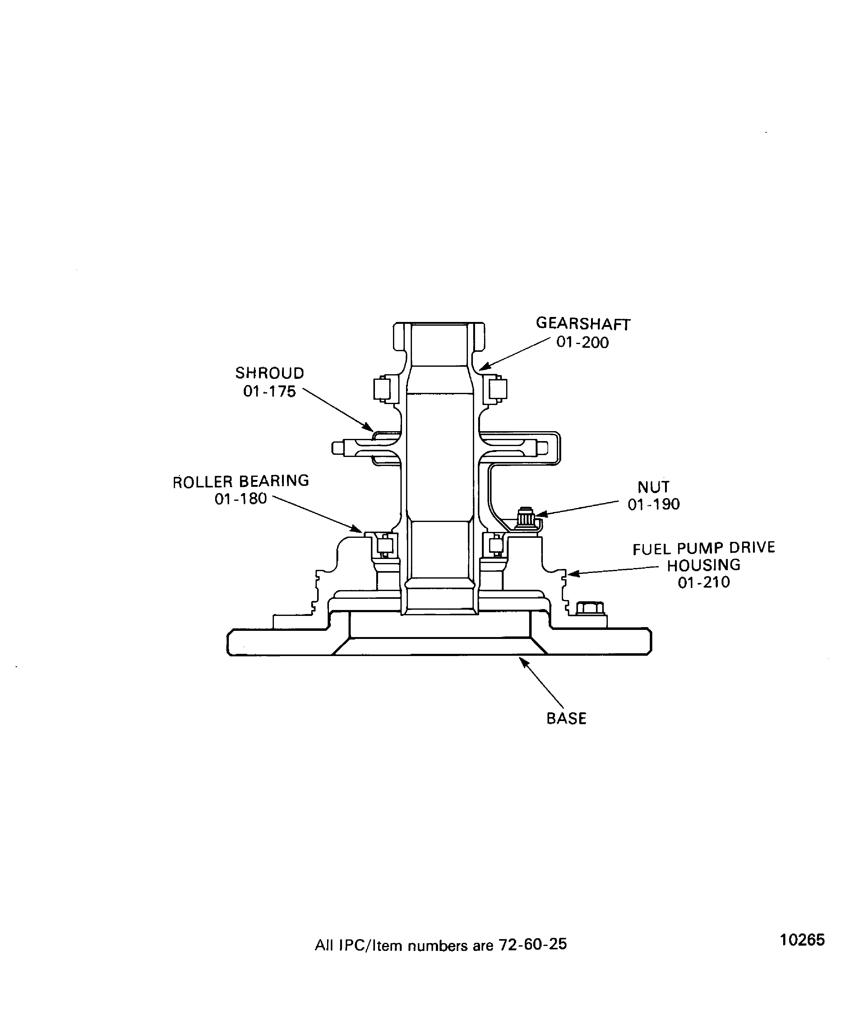 Remove the gearshaft from the fuel pump drive housing