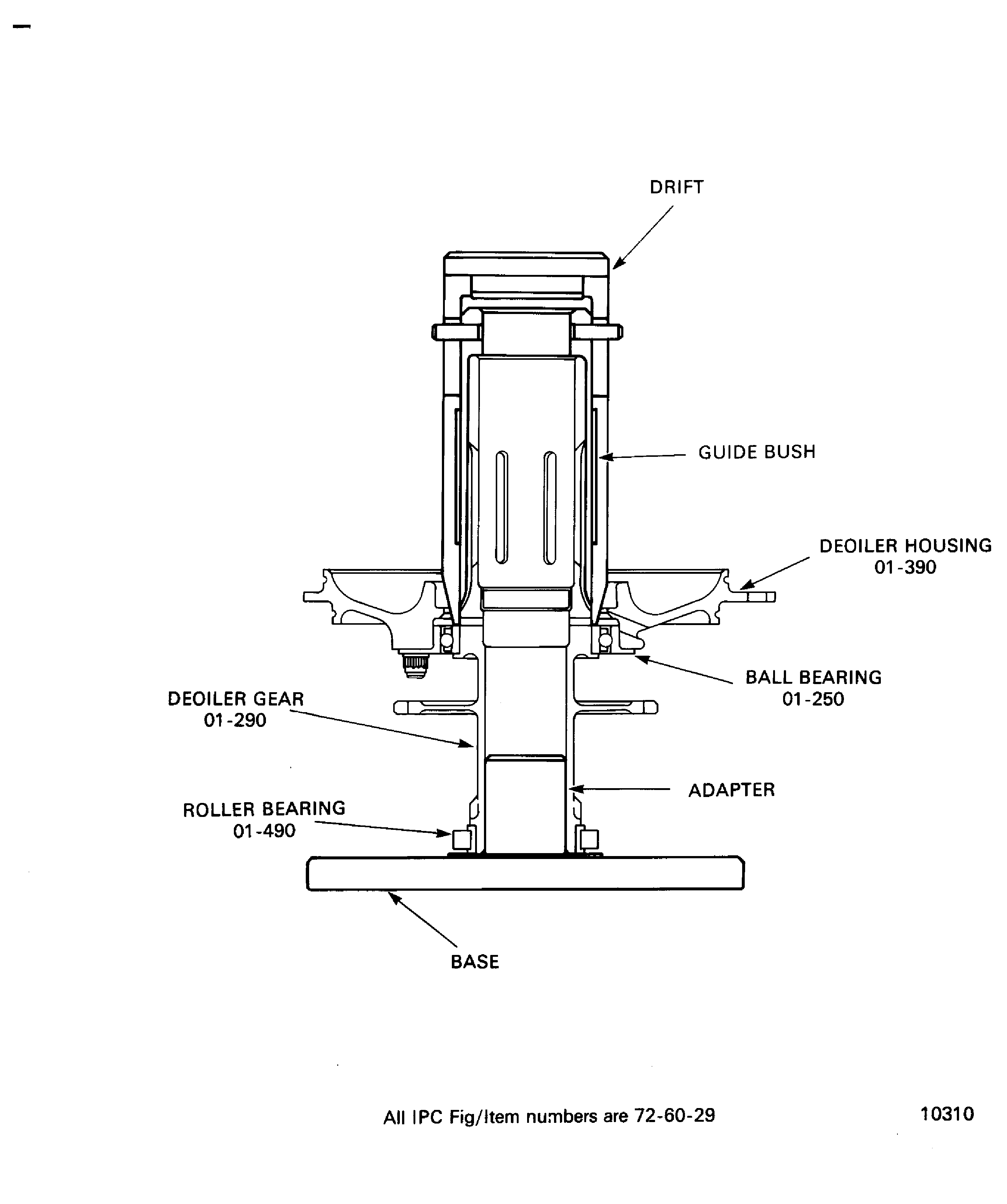 Install the ball bearing with the deoiler housing on the deoiler gear