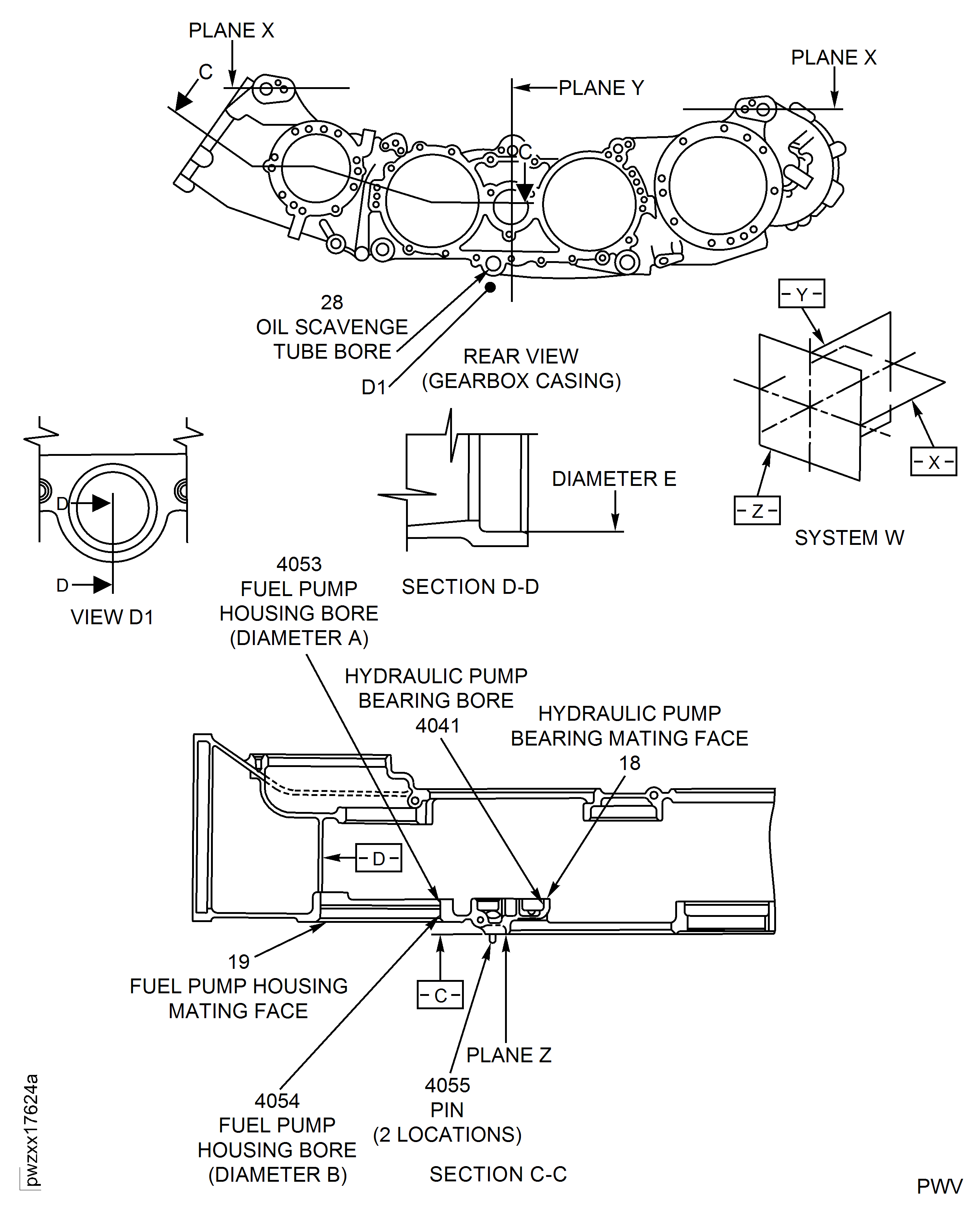 Locations - Gearbox Casing