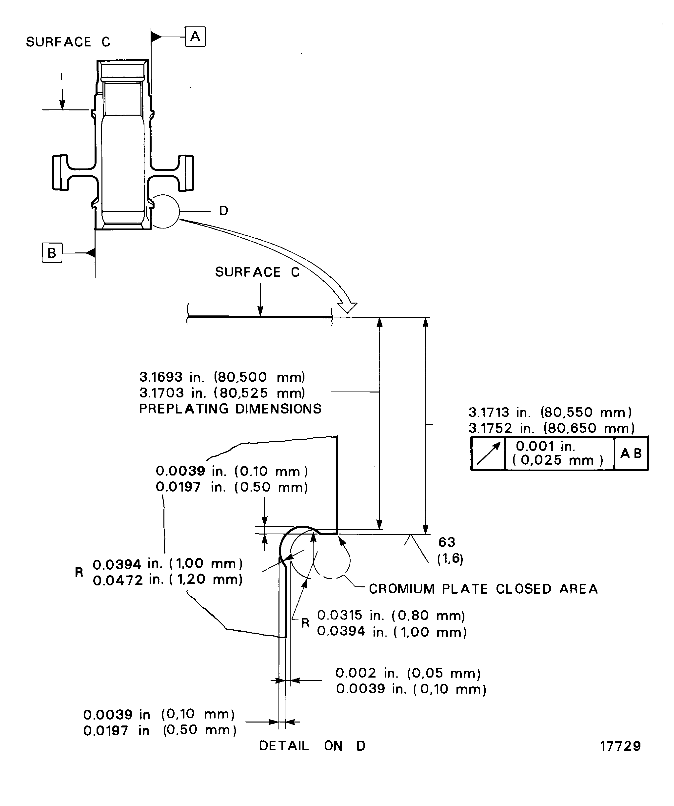 Repair details and dimension