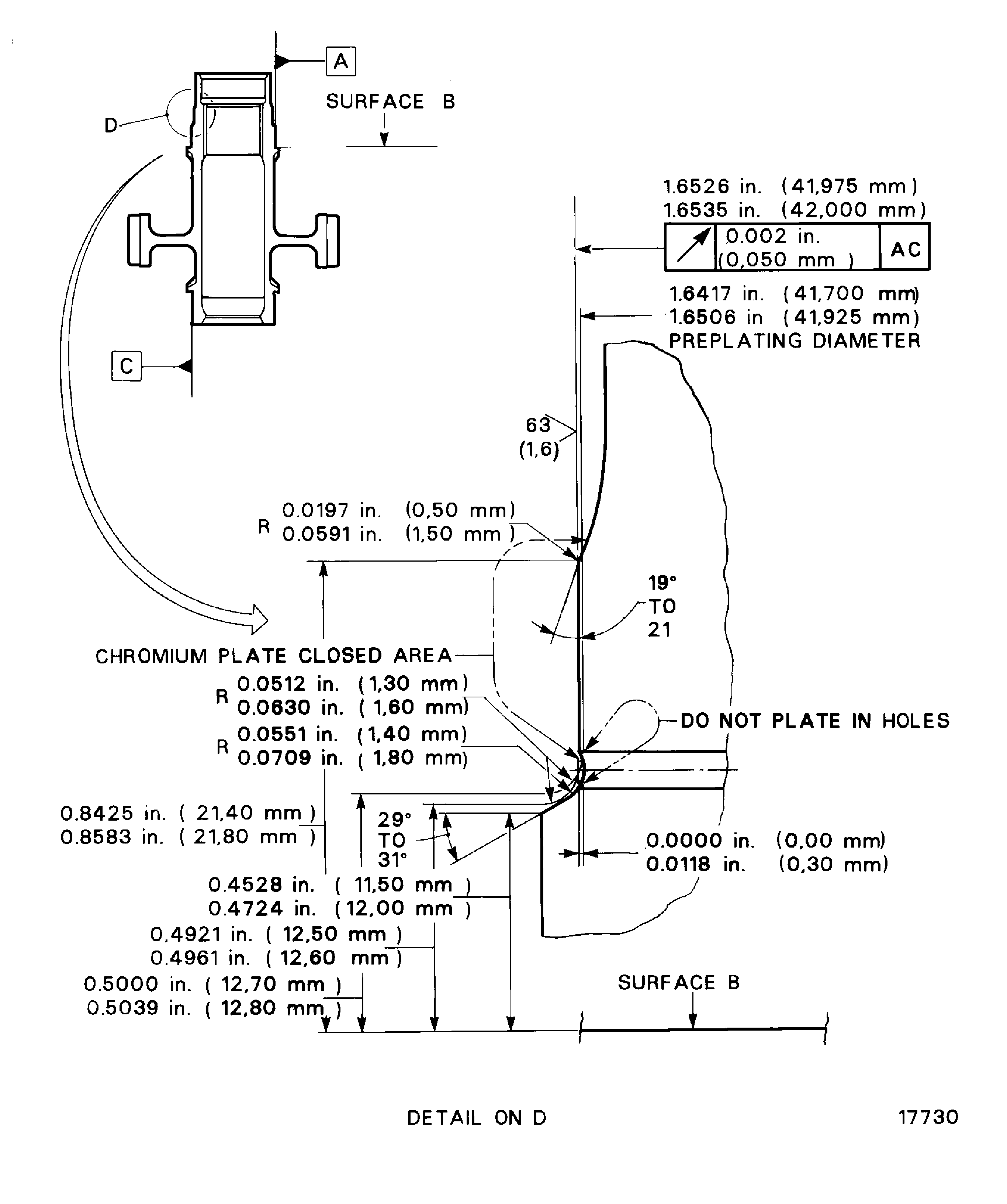 Repair details and dimension