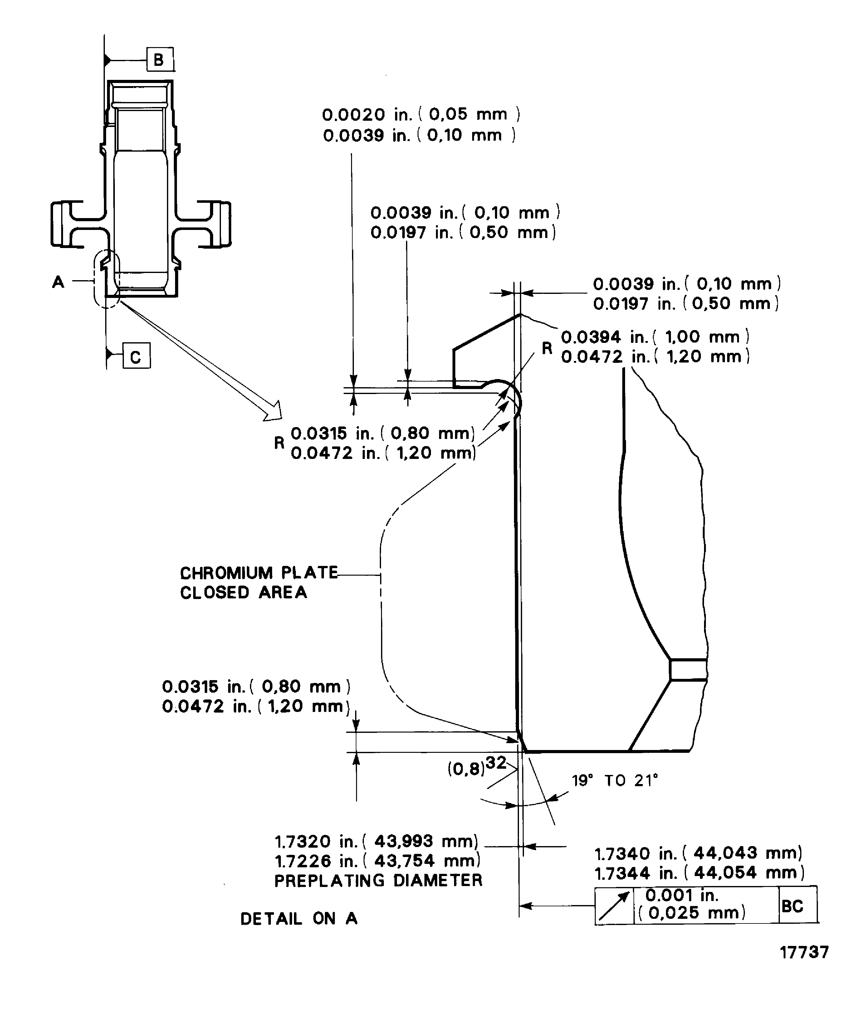 Repair details and dimensions