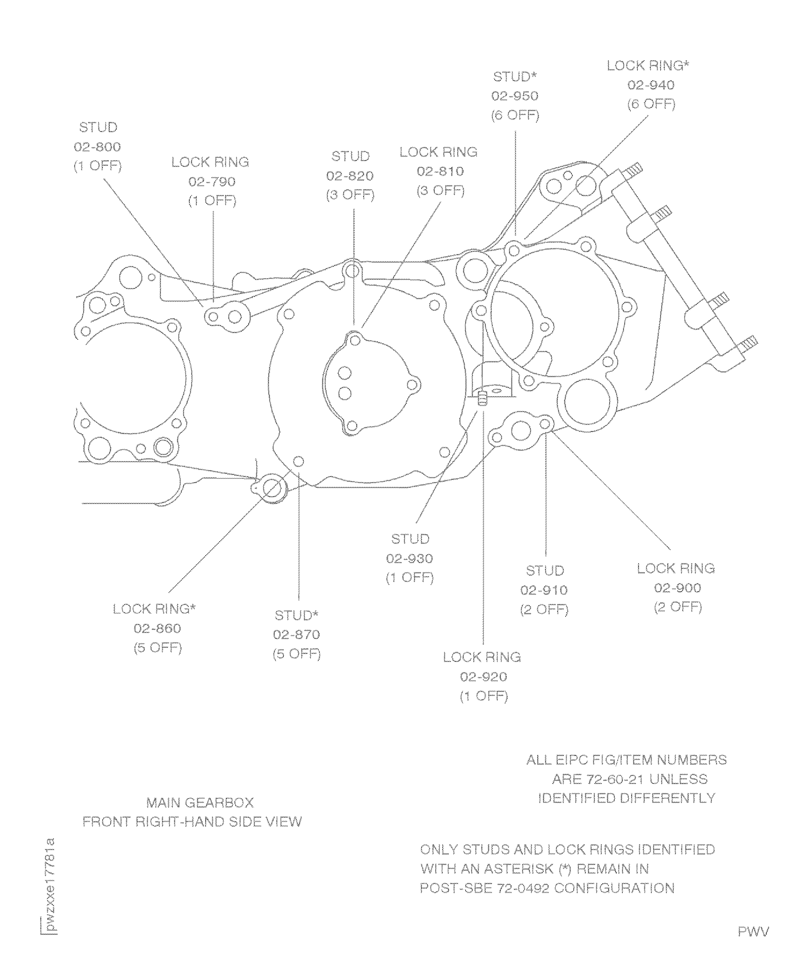Replace damaged studs and lock rings