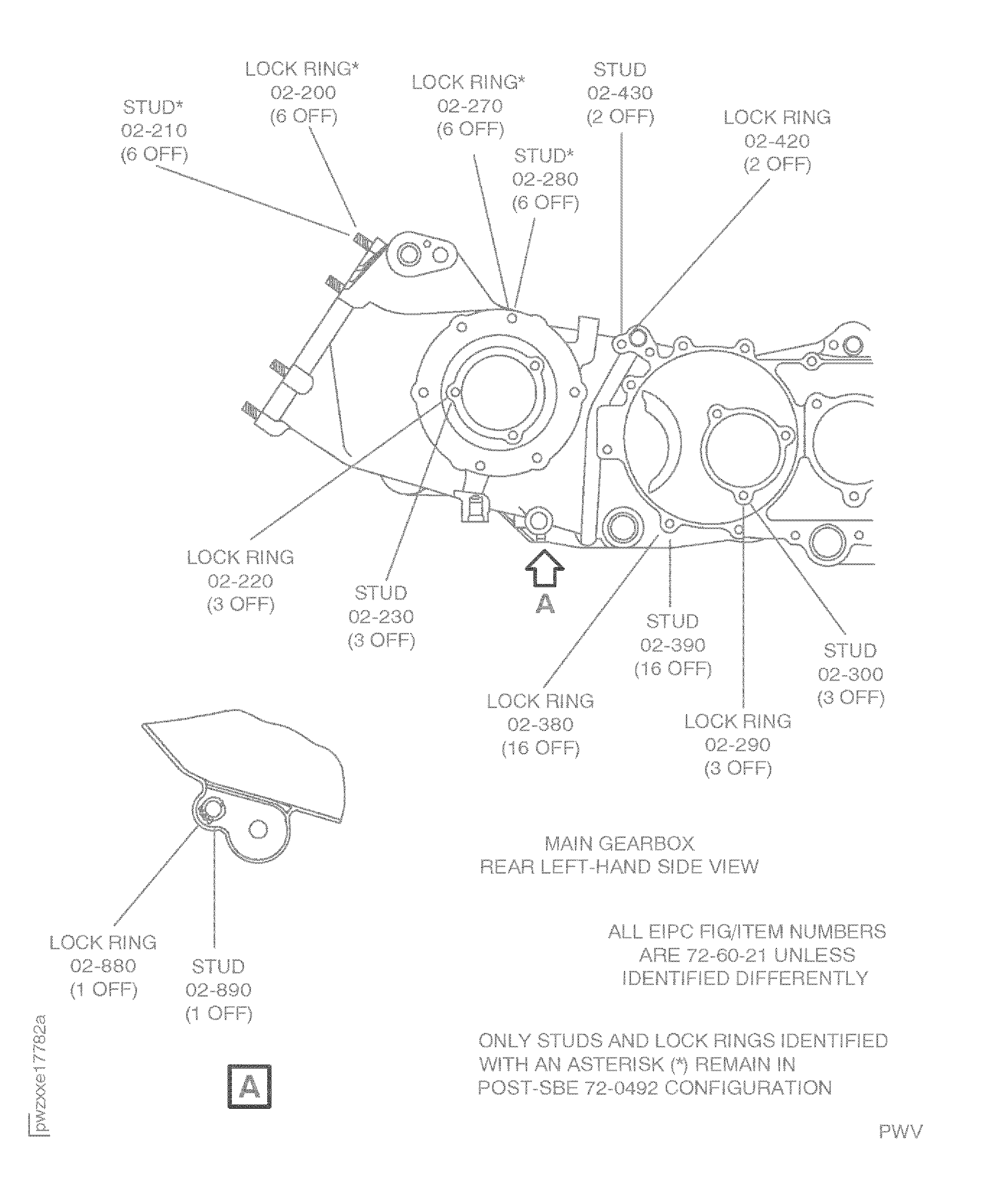 Replace damaged studs and lock rings