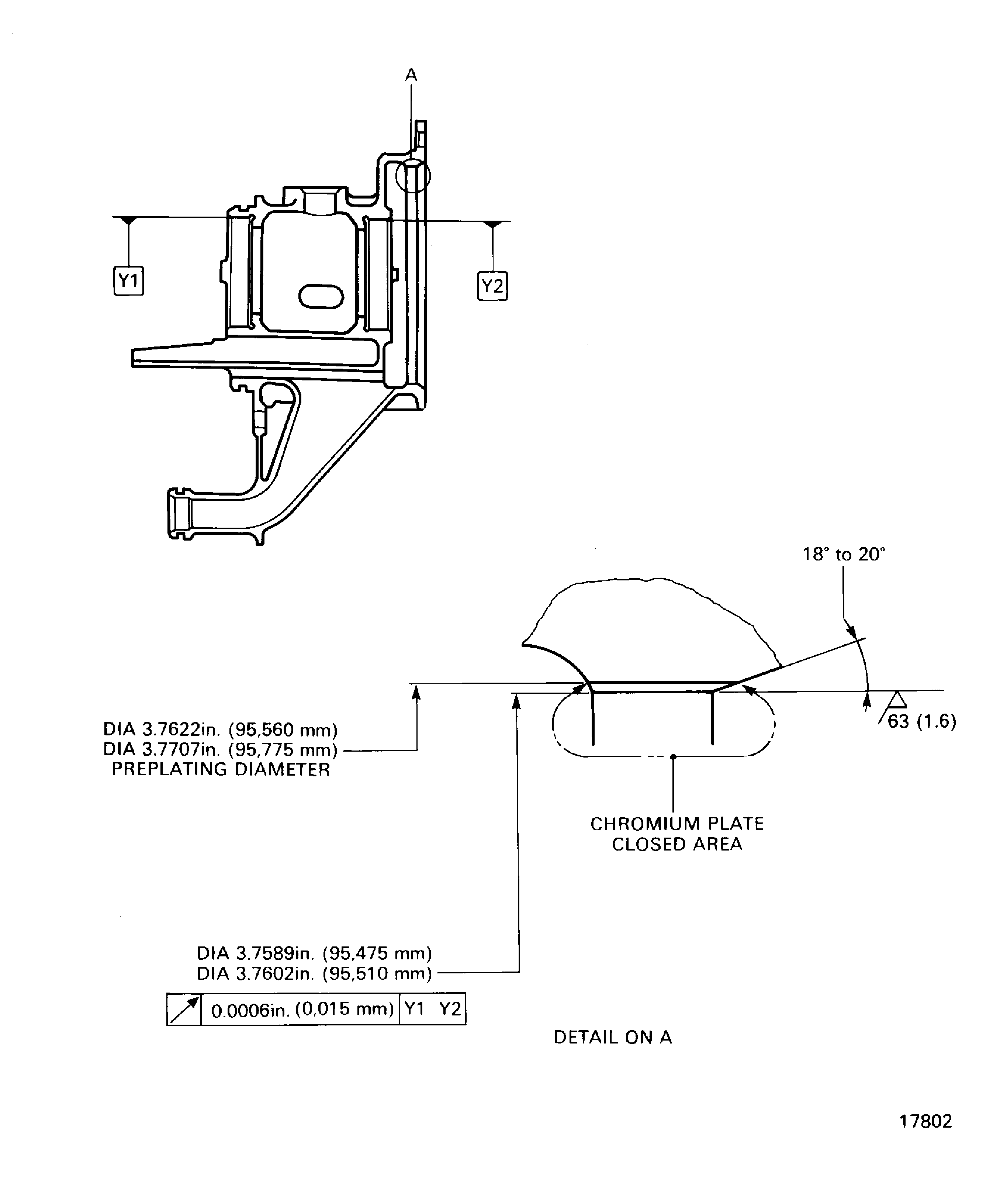 Chromium plate the stator seat
