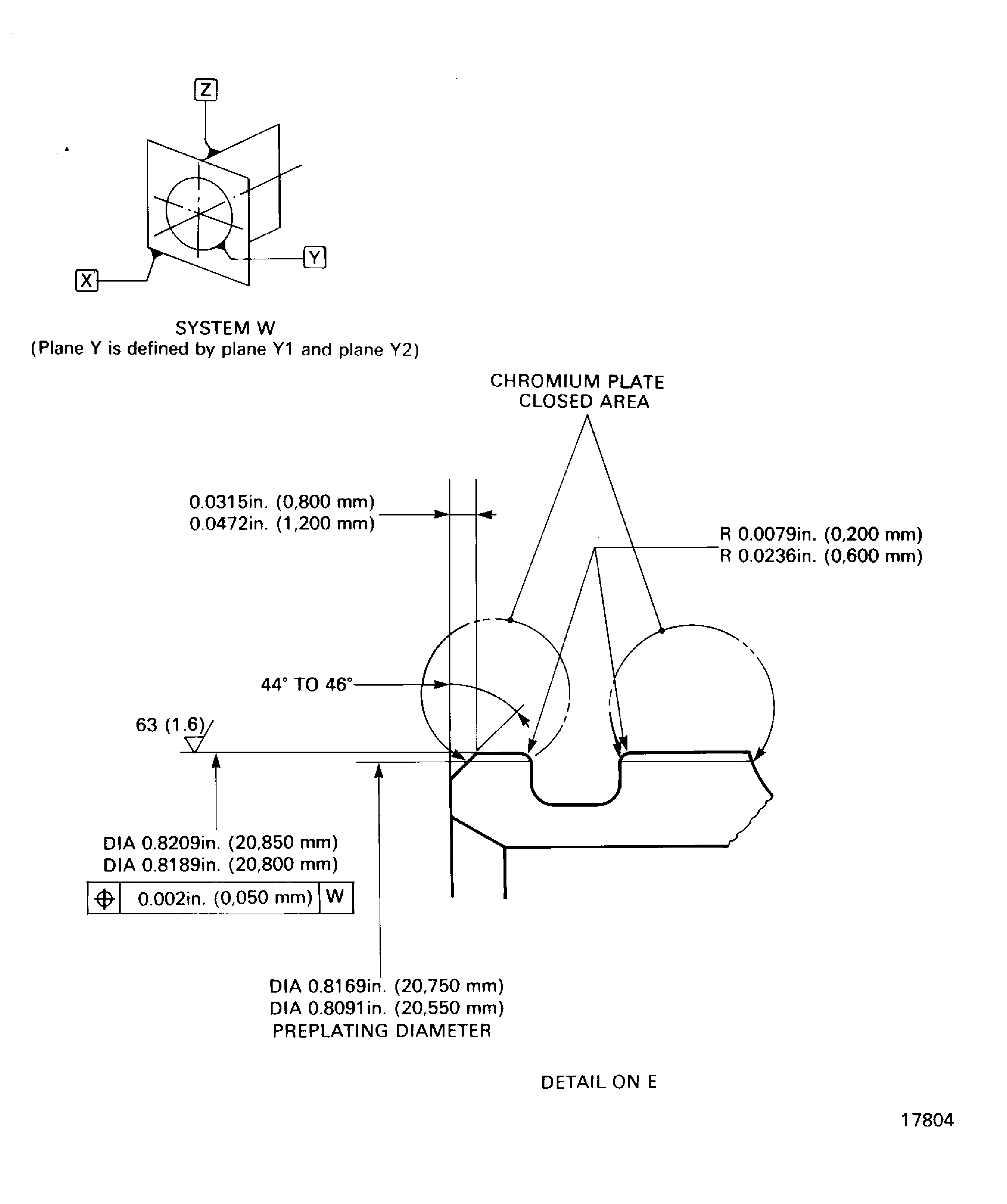 Chromium plate the outer diameter