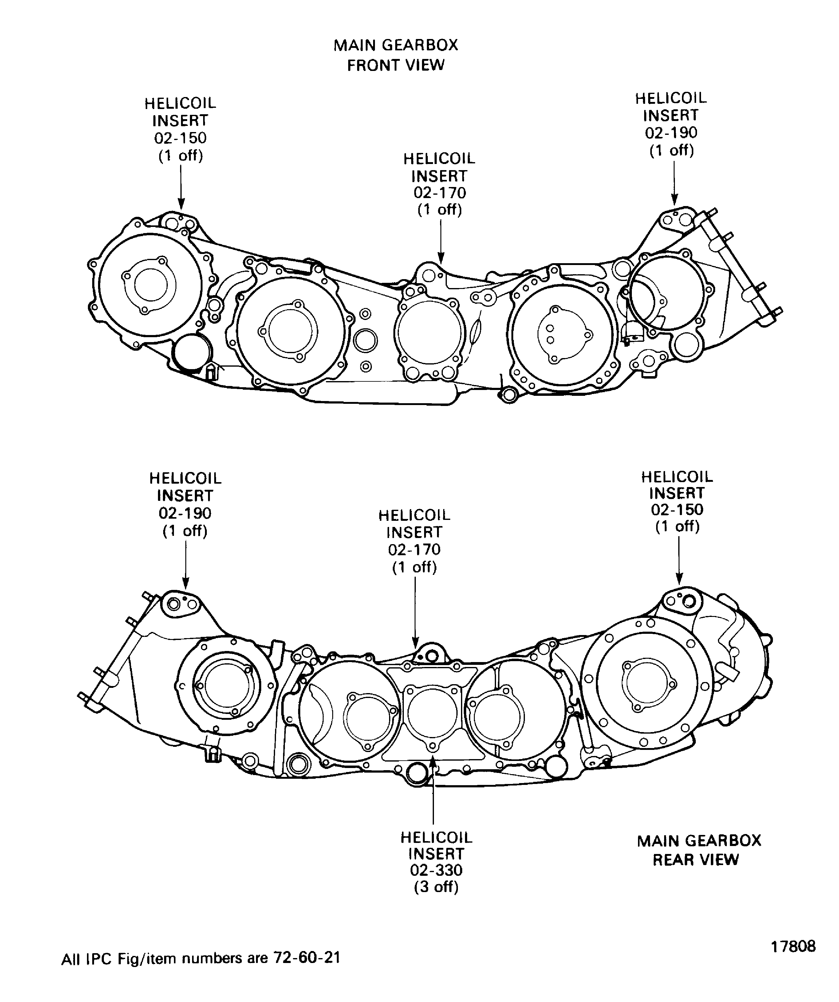 Replace damaged or loose helicoil inserts