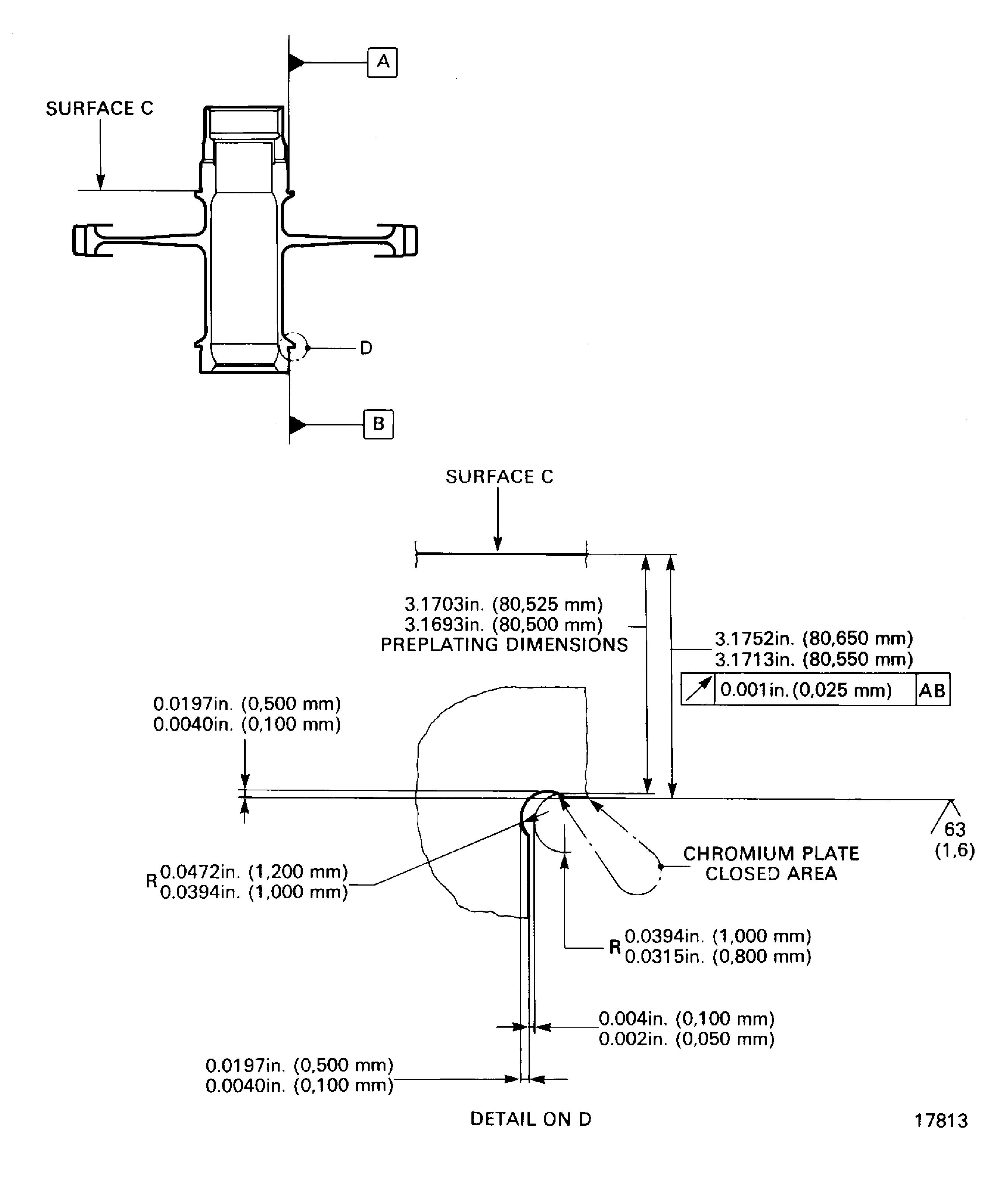 Repair details and dimensions