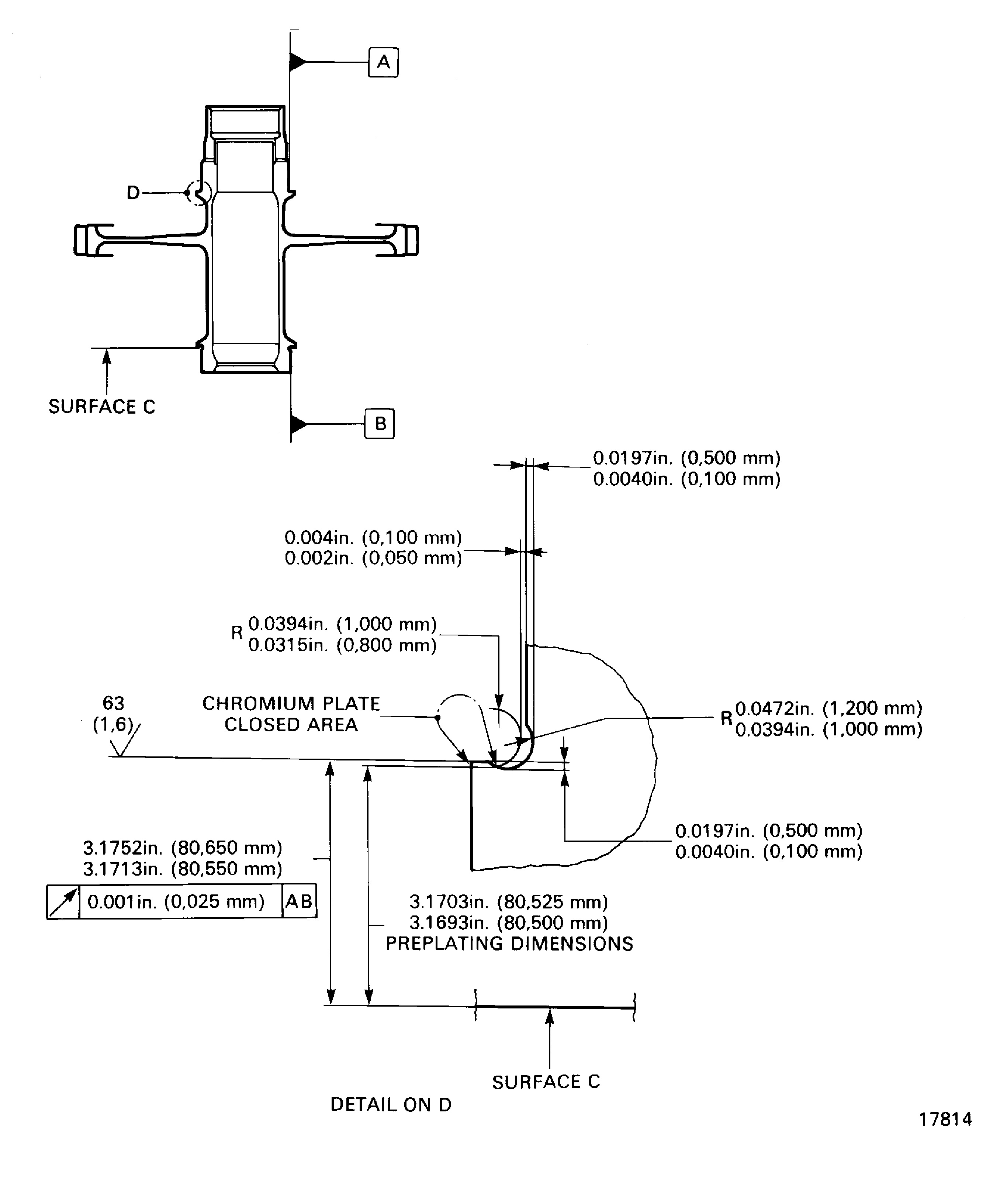 Repair details and dimensions