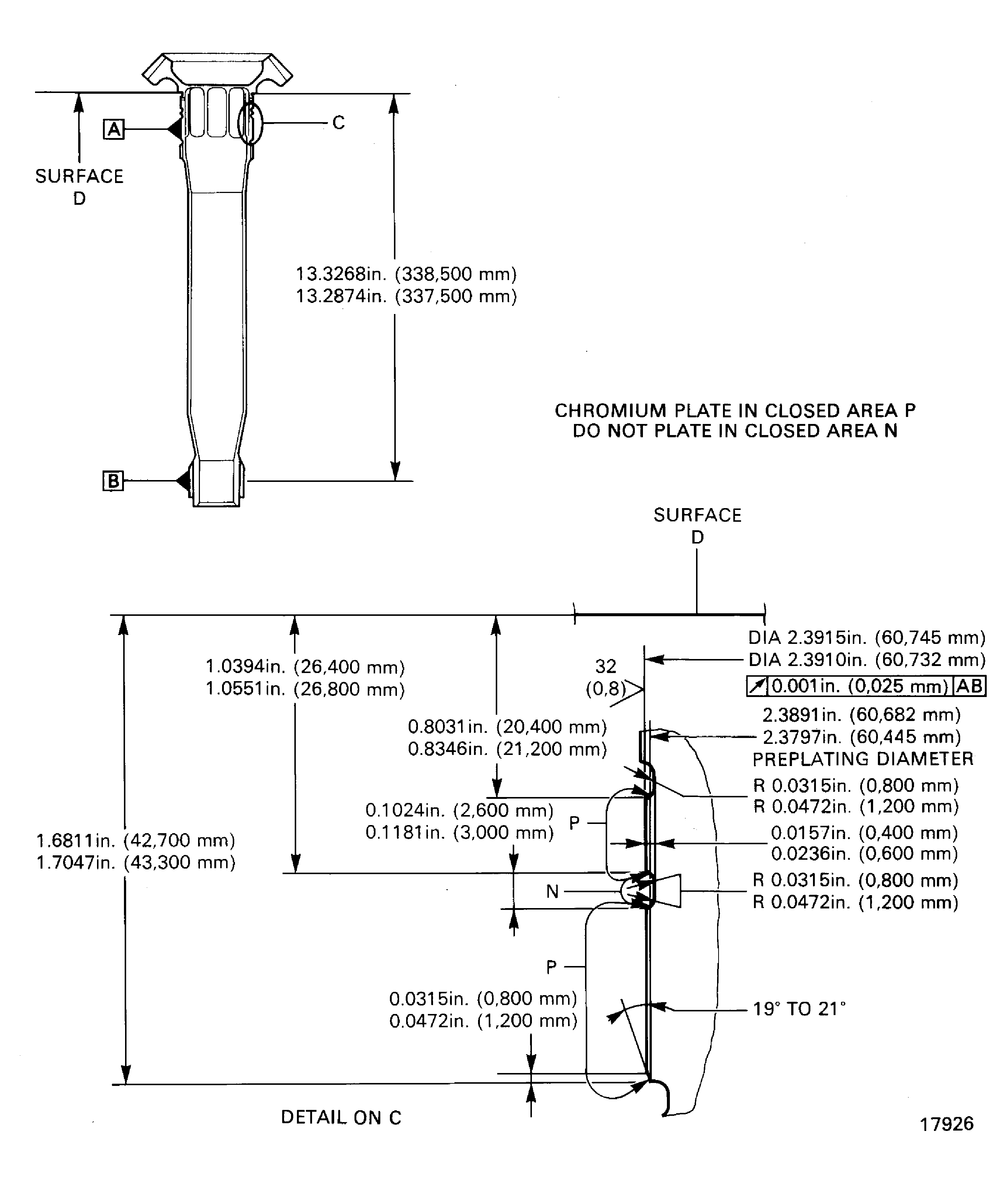 Chromium plate the ball bearing journal