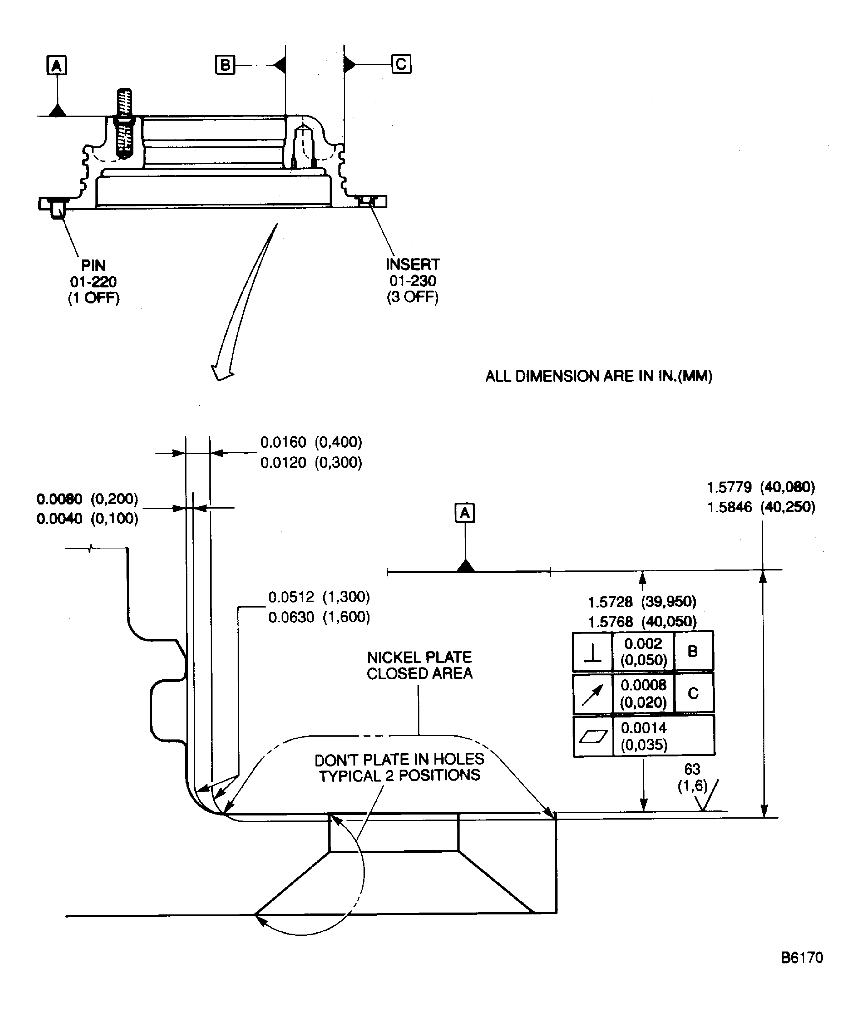 Nickel plate the mounting face of the fuel pump drive housing