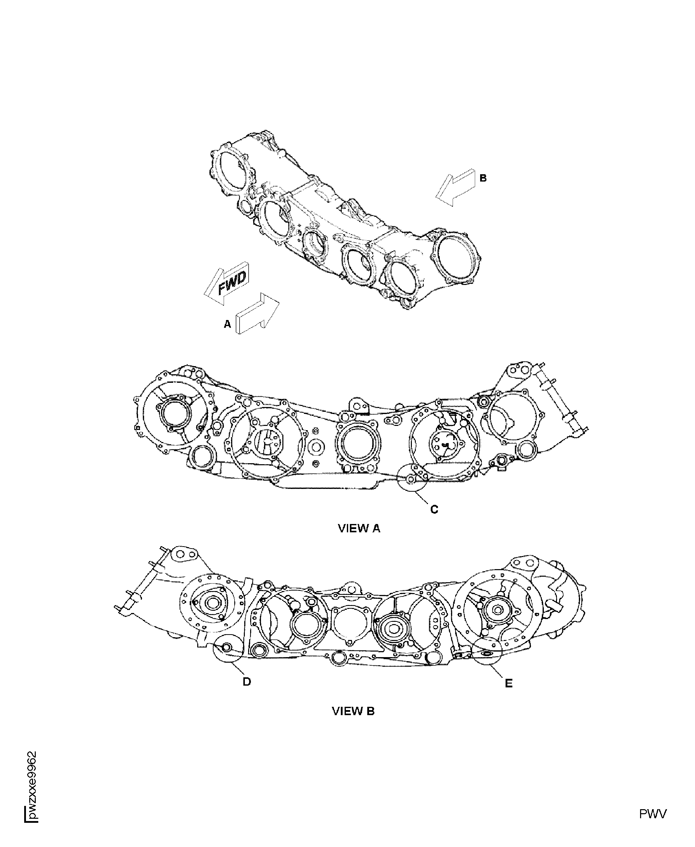 Main Gearbox Casing - Repair Location(s)