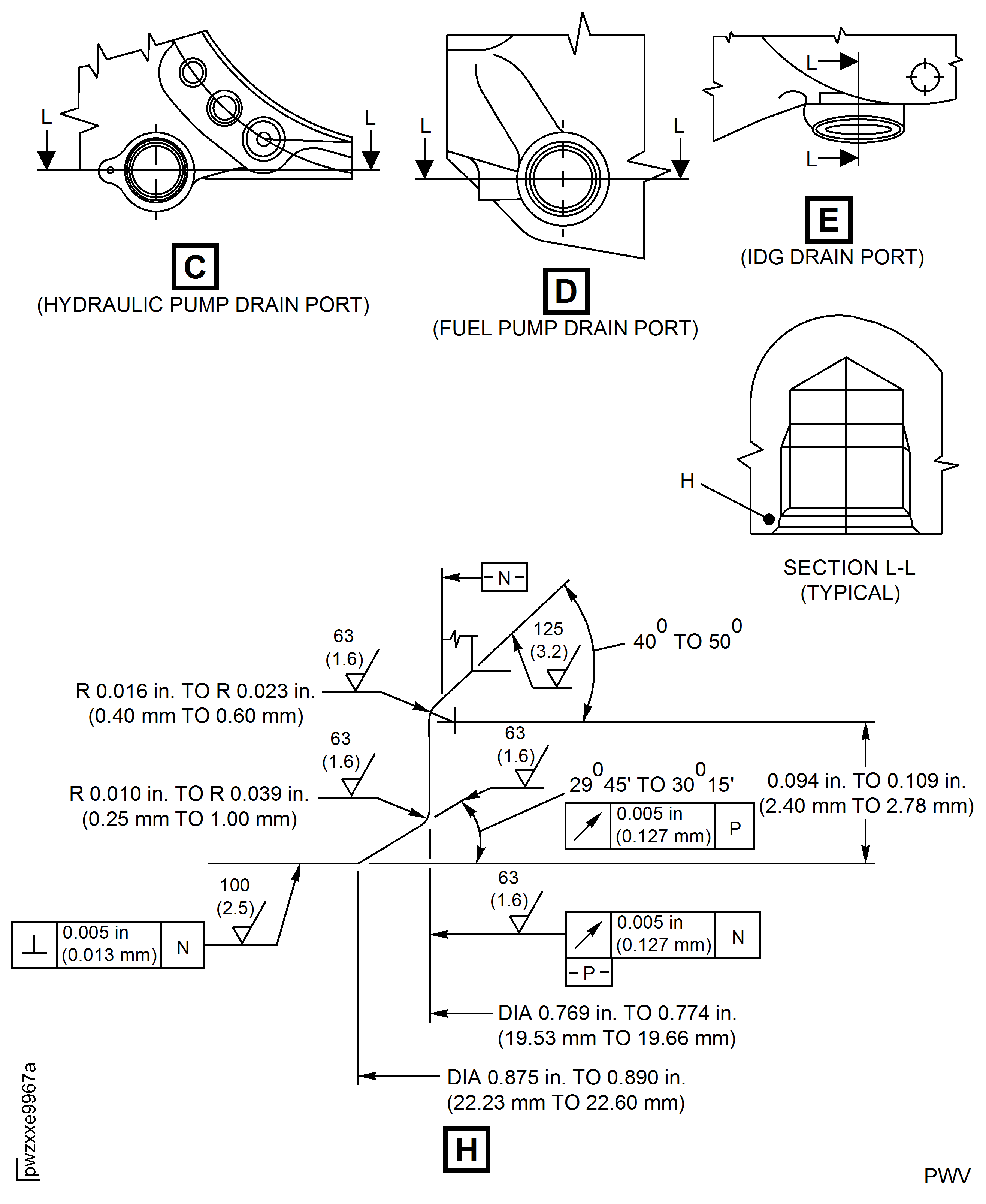 Main Gearbox Casing - Repair Location(s)