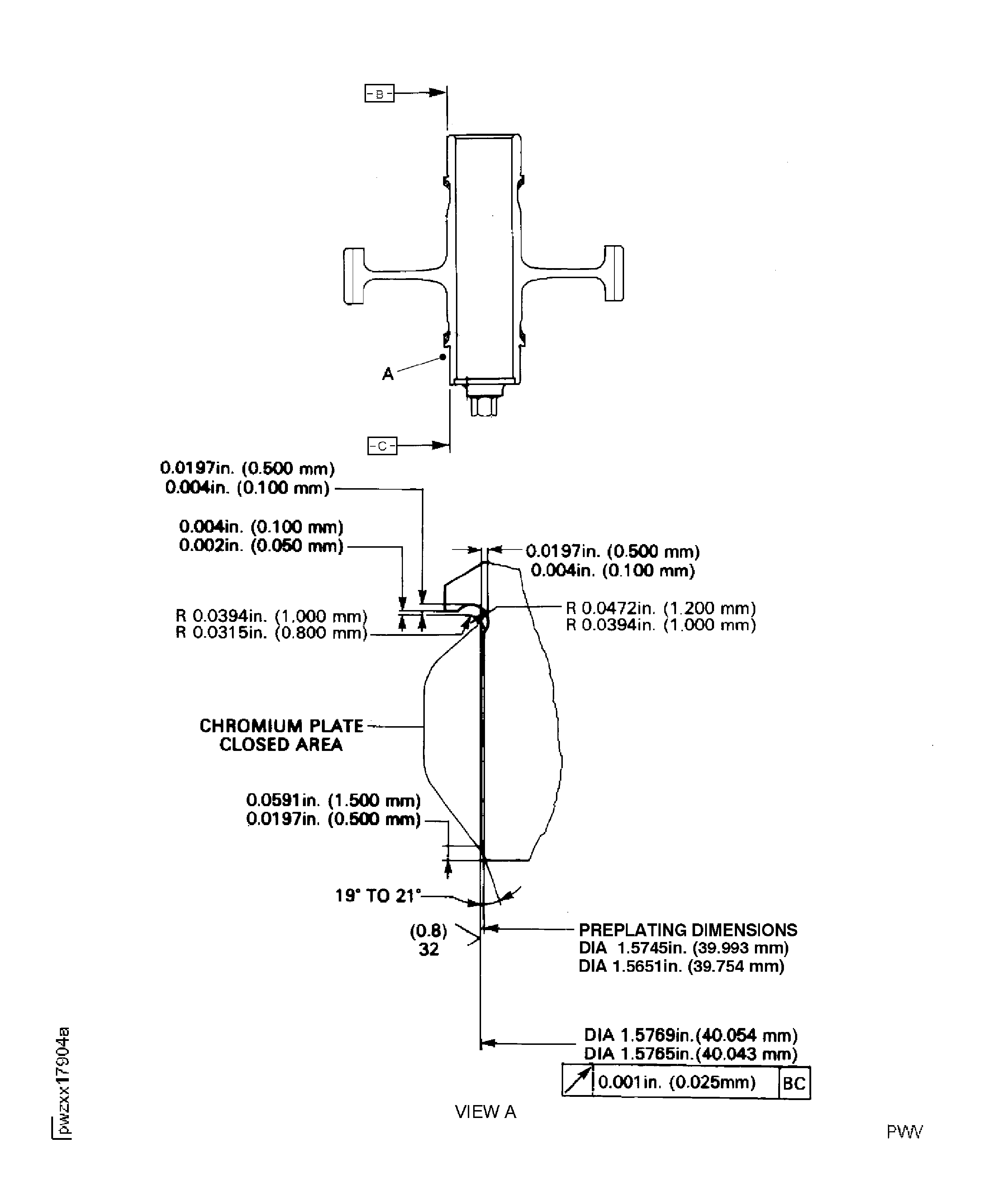 Chromium Plate the Front Bearing Journal