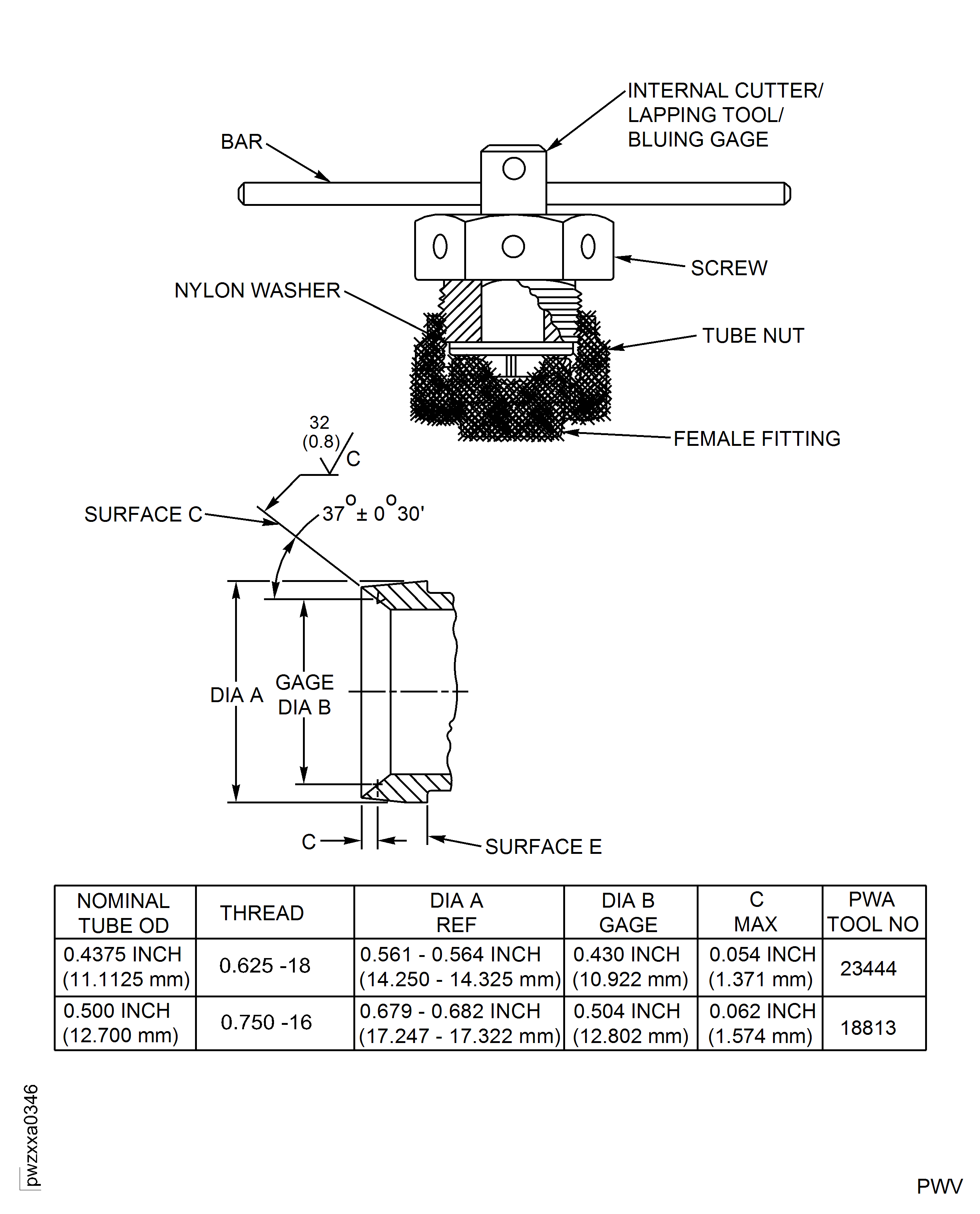 Repair the Conical Seat of the End Fitting