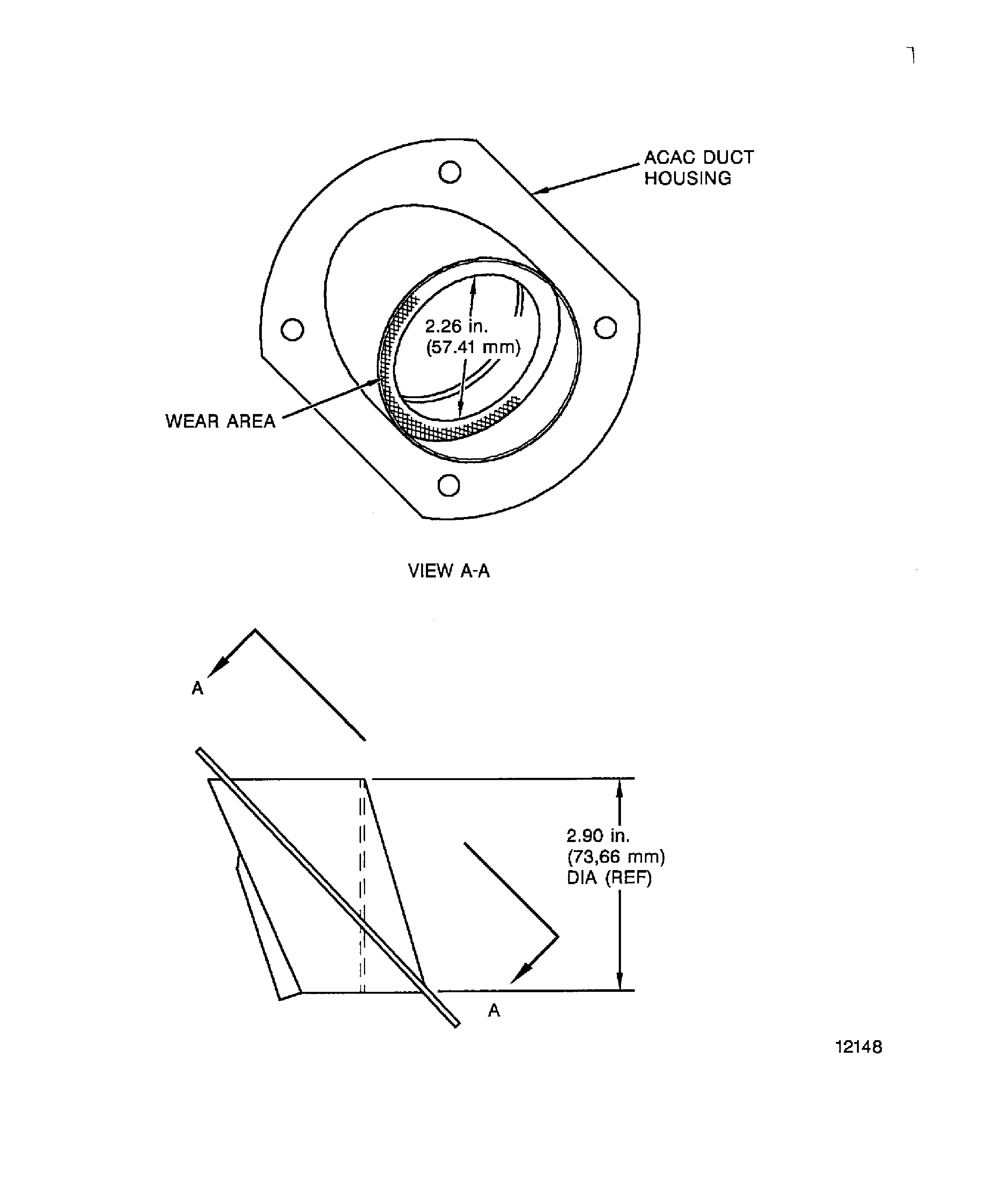 ACAC Exhaust Duct Housing Flange Worn Area Repair