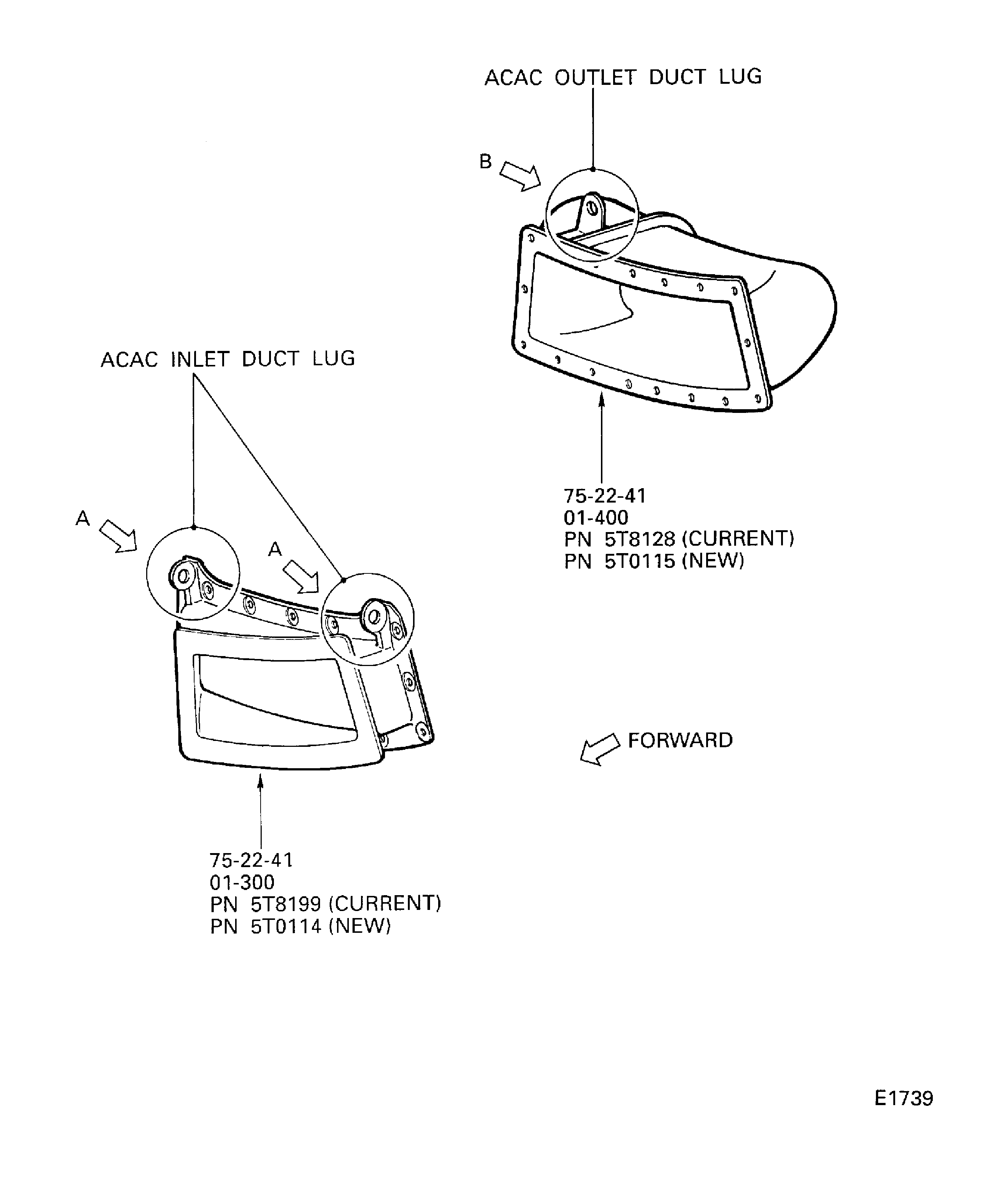 ACAC Inlet/Outlet Ducts - Location of Alteration