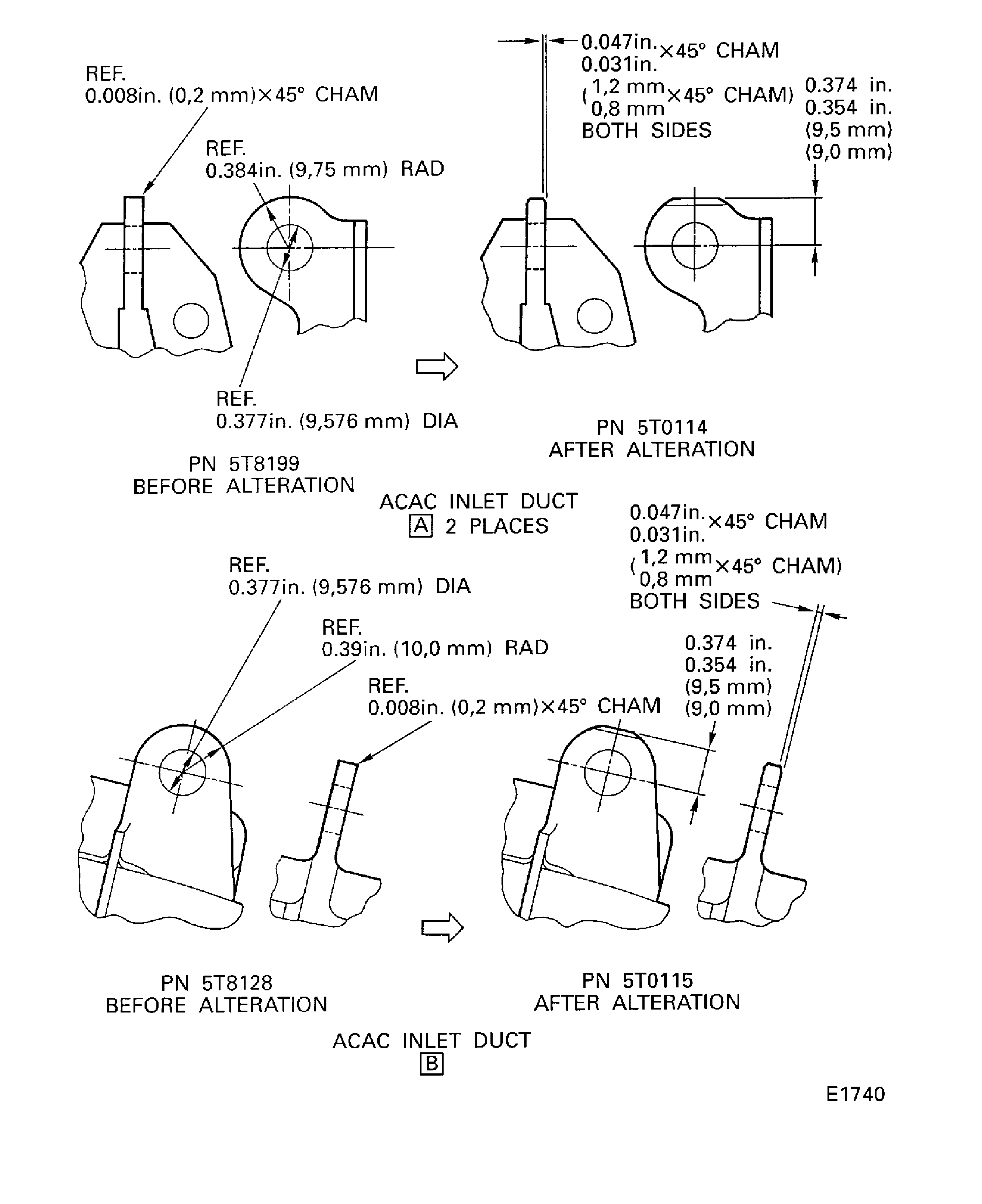 ACAC Inlet/Outlet Ducts - Before and After Alteration