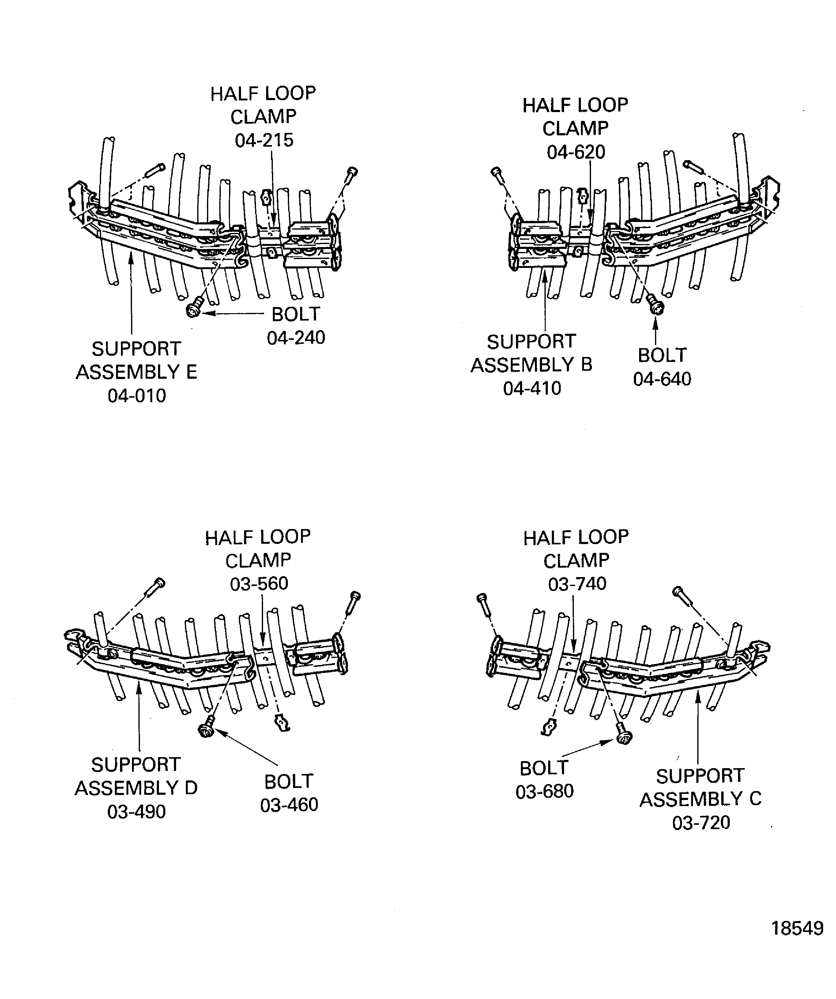 Removal of the Support Assemblies from the Lower LP Turbine Cooling Air Duct