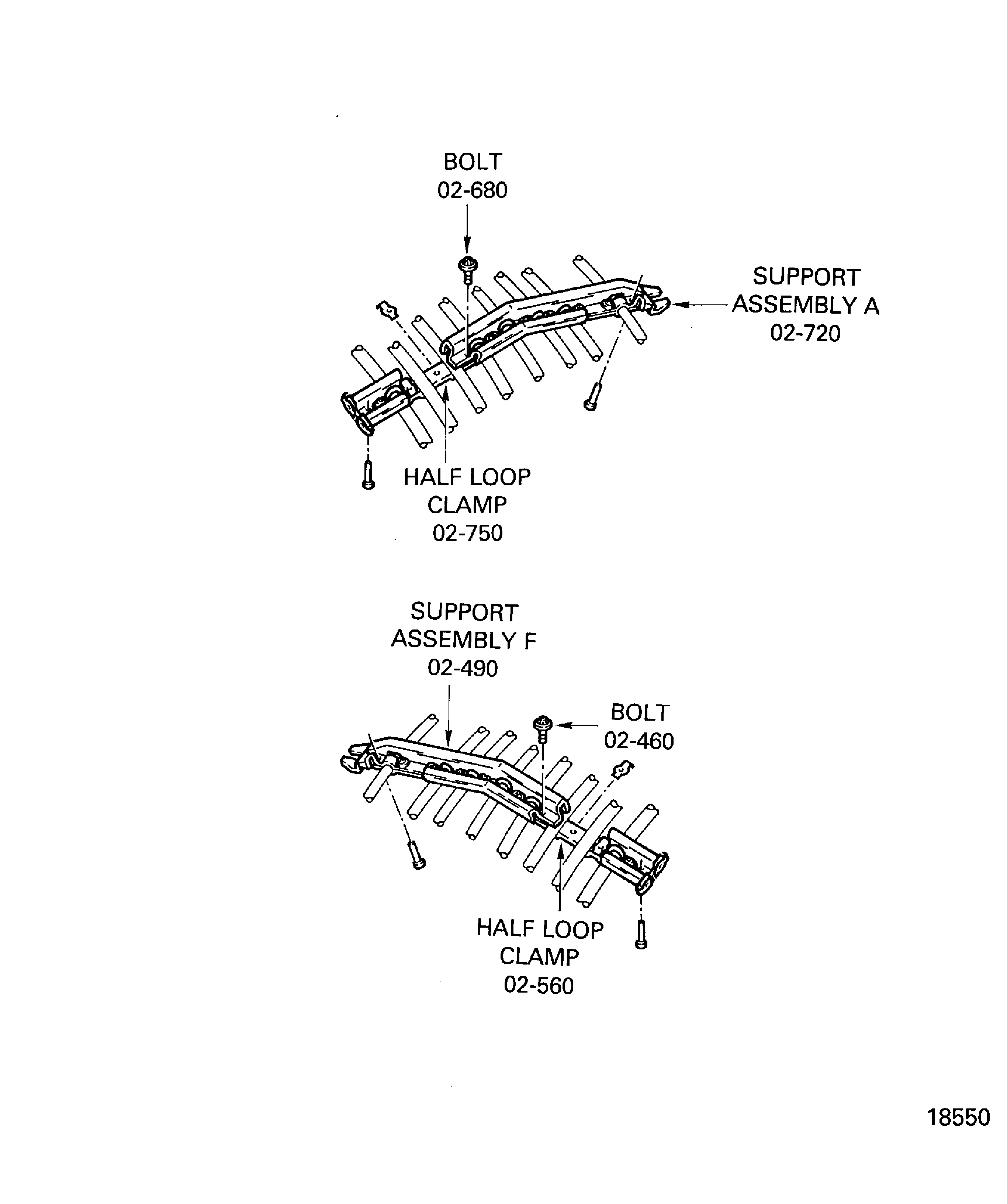 Removal of the Support Assemblies from the Upper LP Turbine Cooling Air Duct