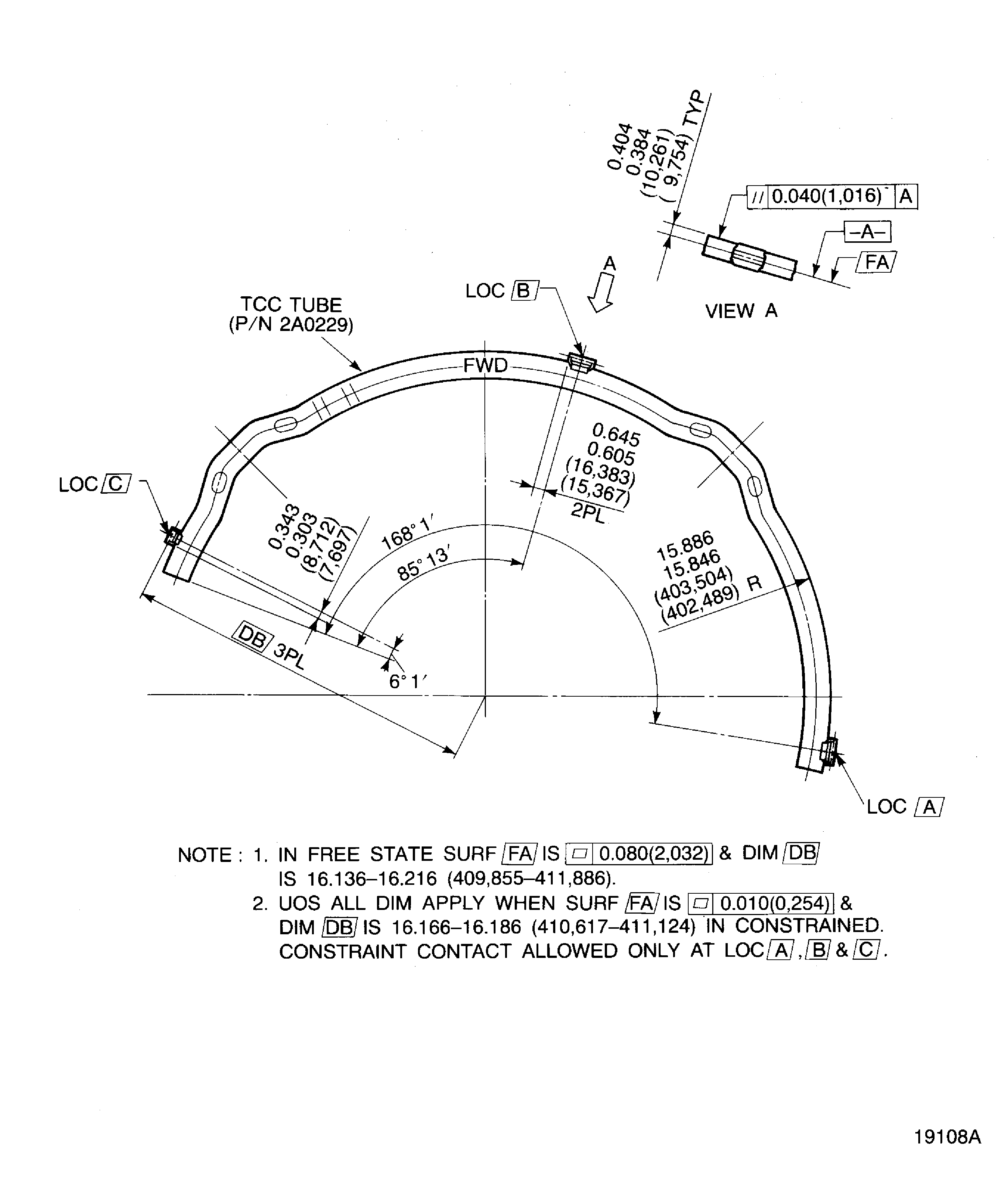 Dimension of the TCC tubes