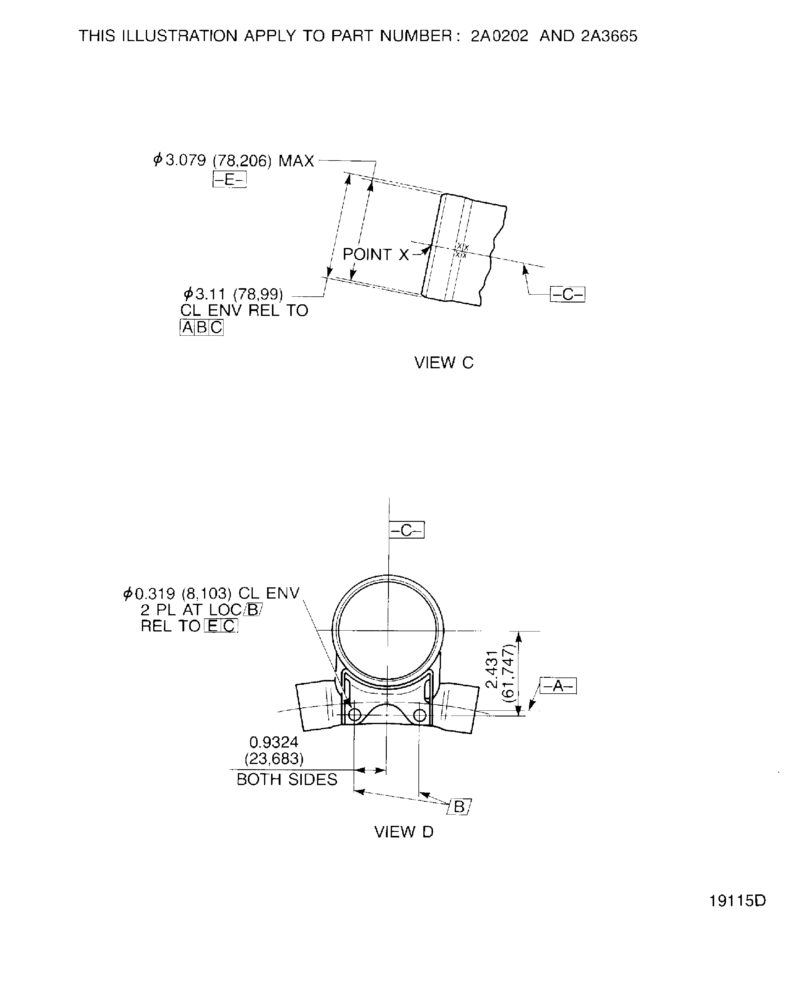 Dimensions of the Turbine Cooling Manifold Assembly