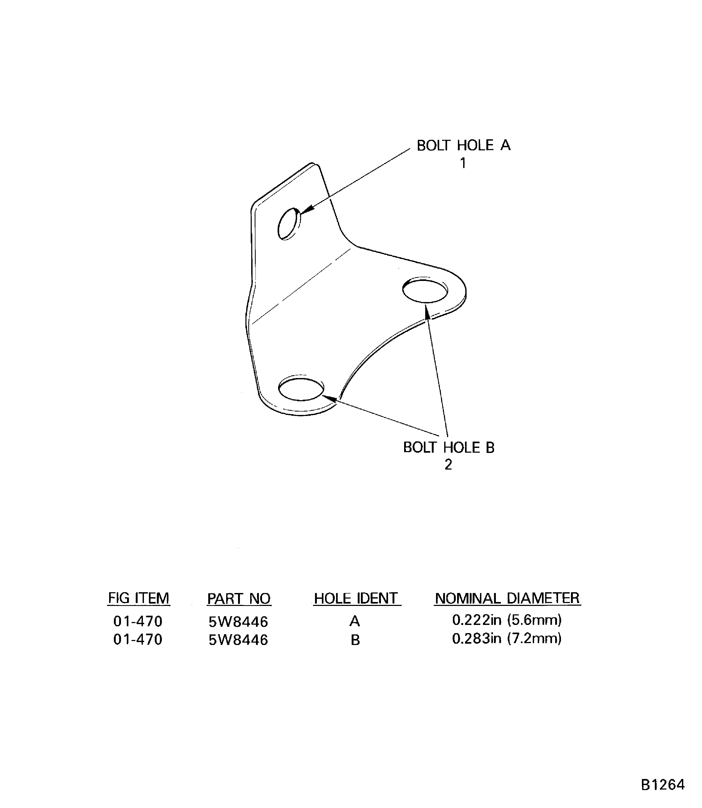Bracket (01-470) Bolt Holes