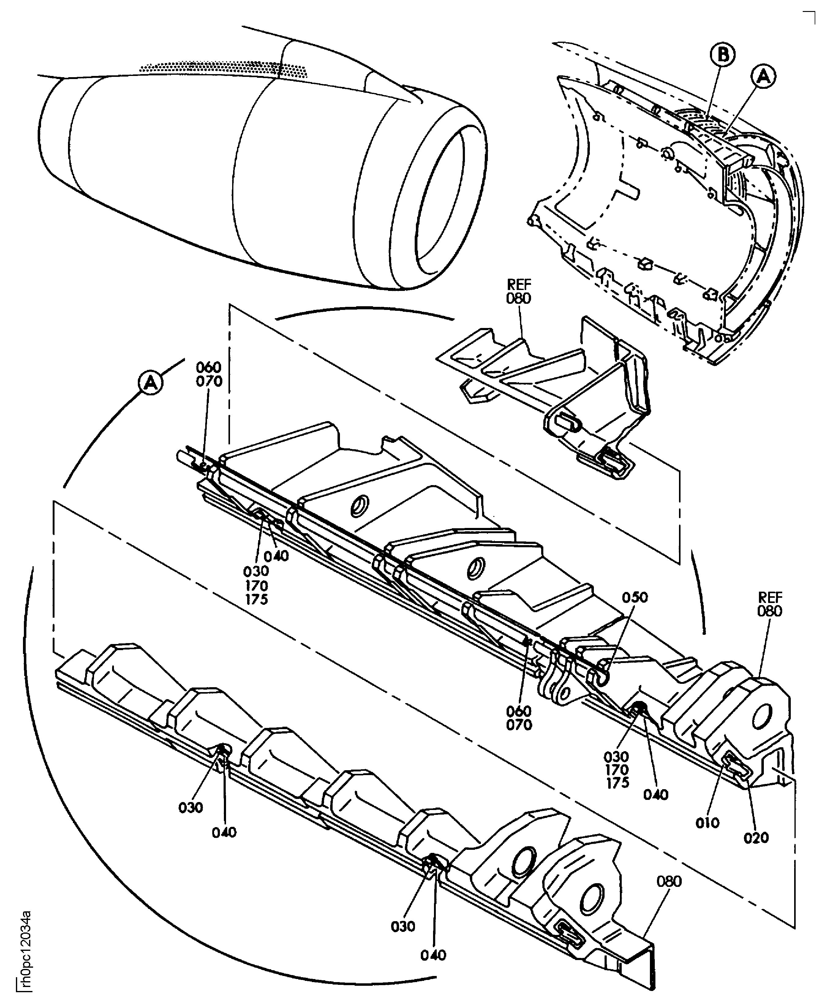 UPPER TRACK INSTL LH SIDE
