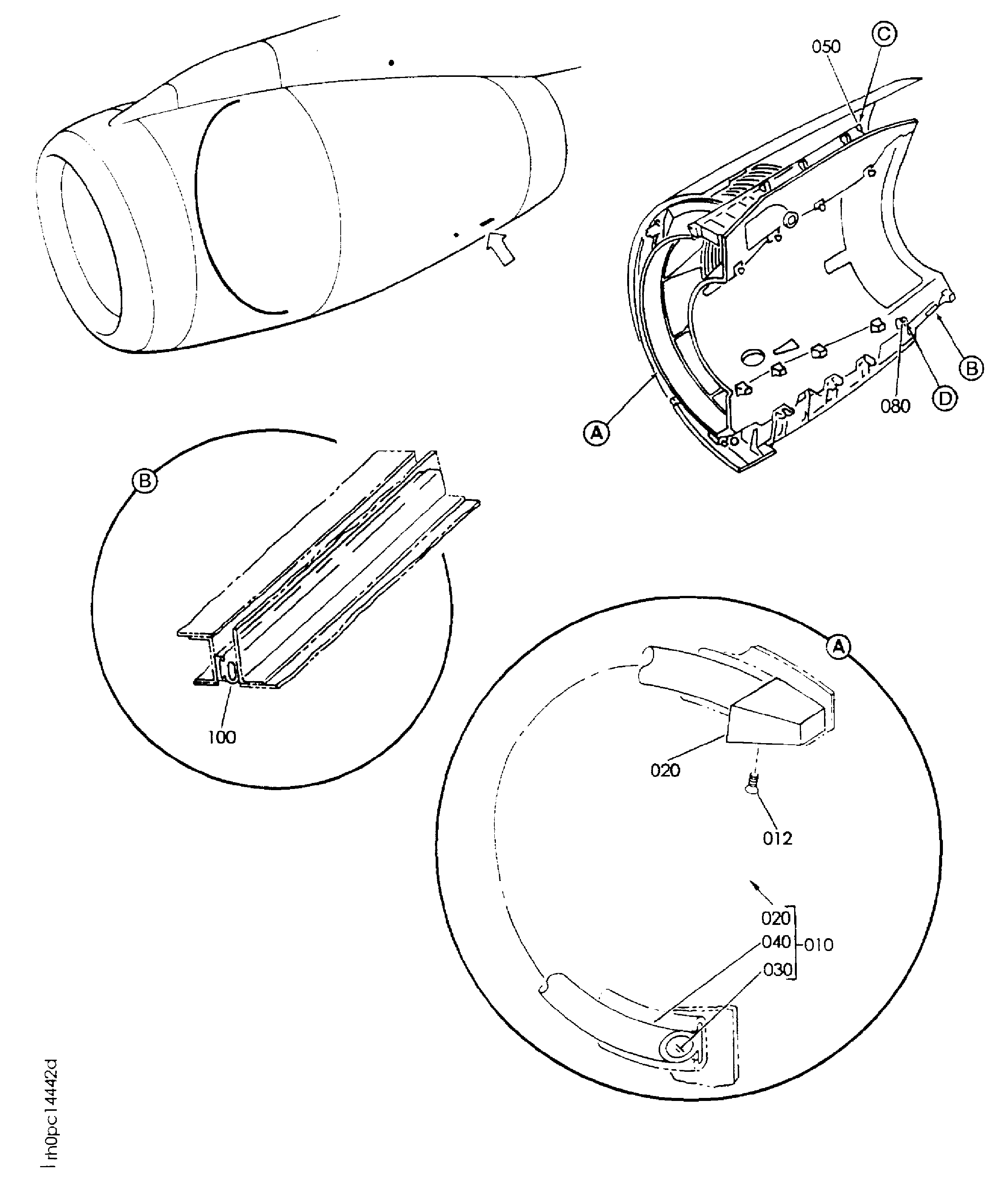 RH TRANSLATING COWL EXHAUST