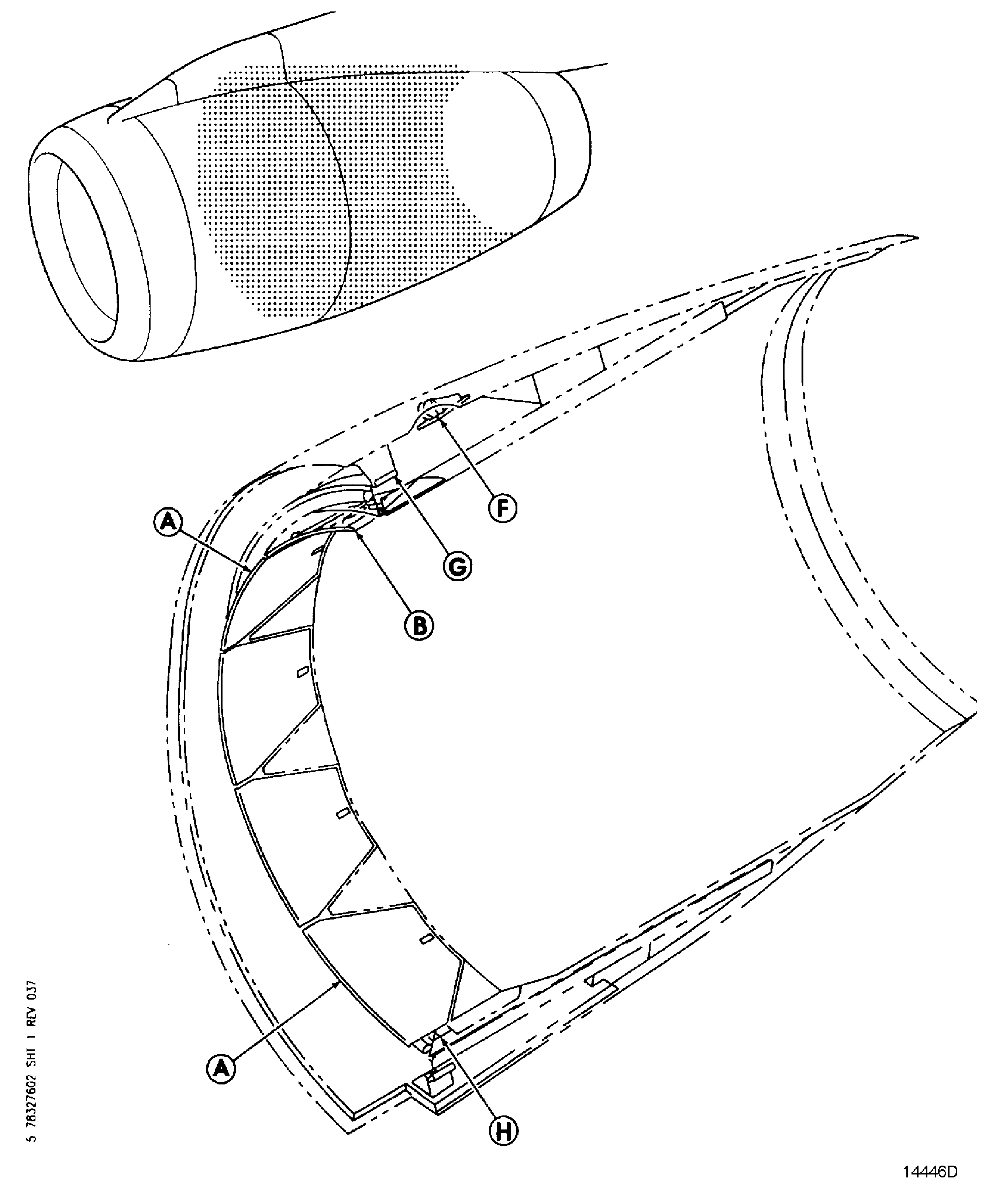 RIGHT TRANSLATING COWL EXHAUST