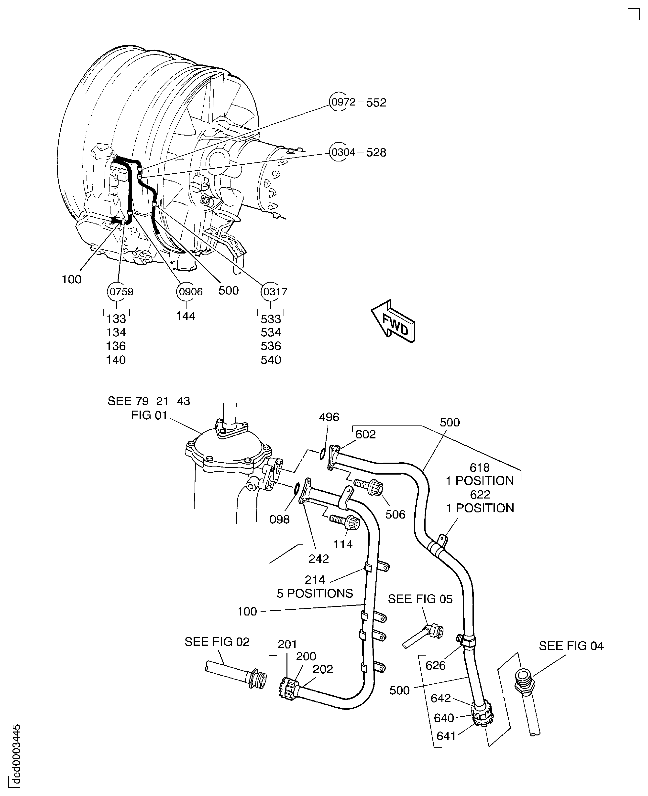 PRESSURE OIL TUBES ENGINE