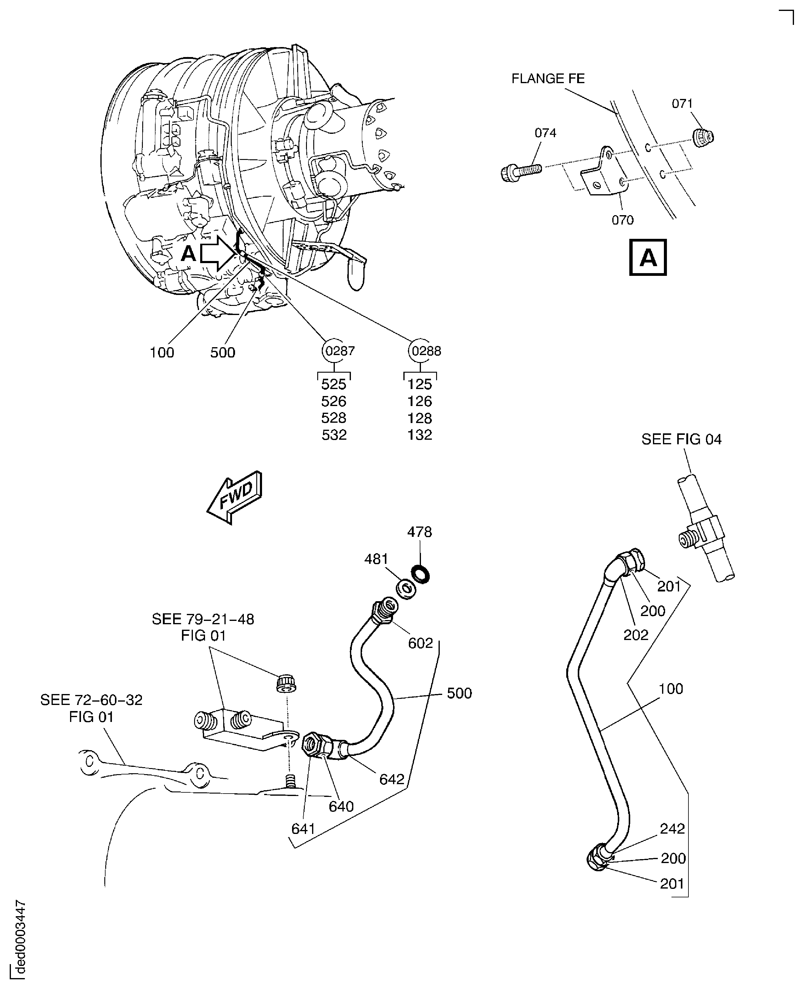 PRESSURE OIL TUBES ENGINE