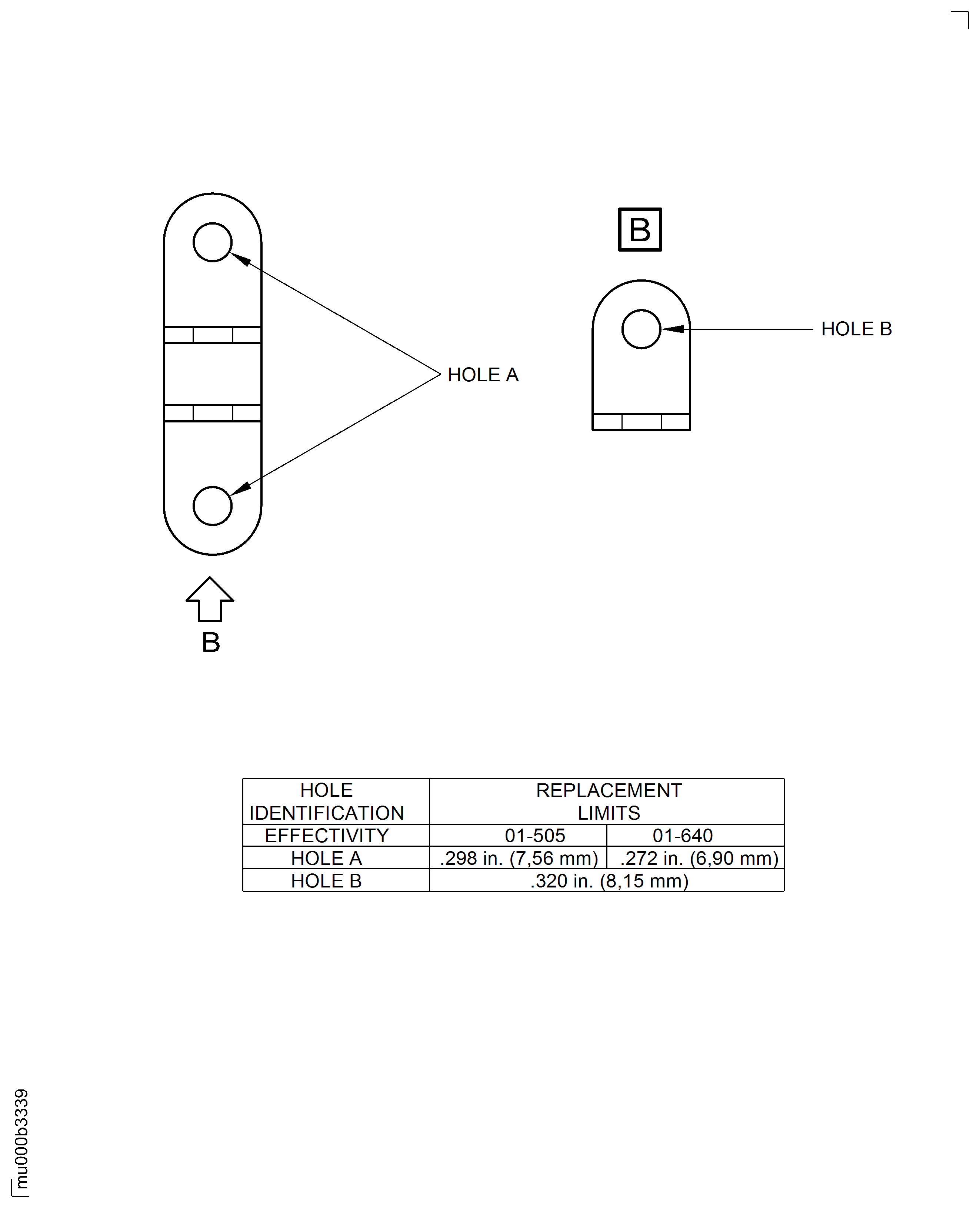 Bracket (01-505 and 01-640) bore diameter