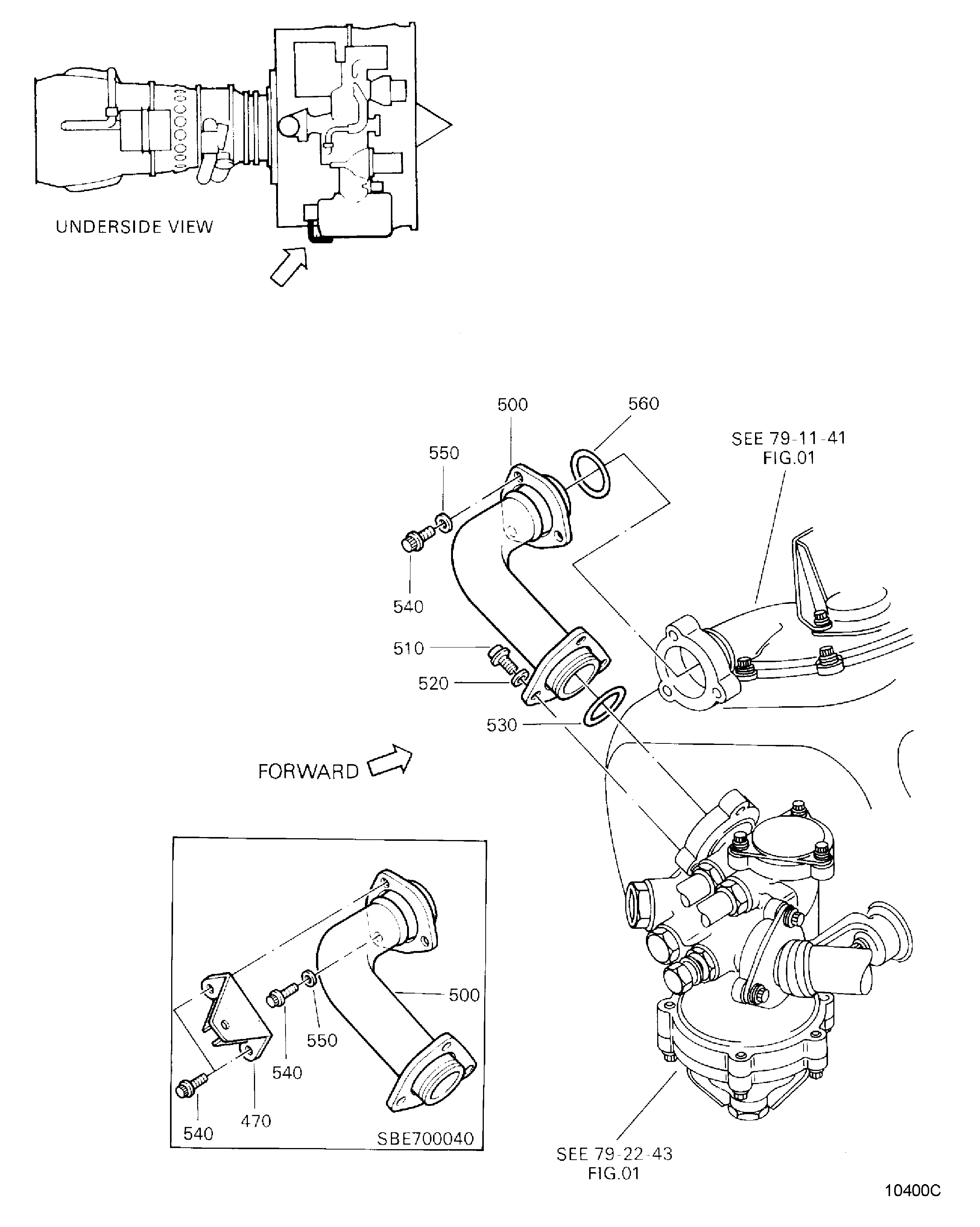 SCAVENGE OIL TUBES GEARBOX