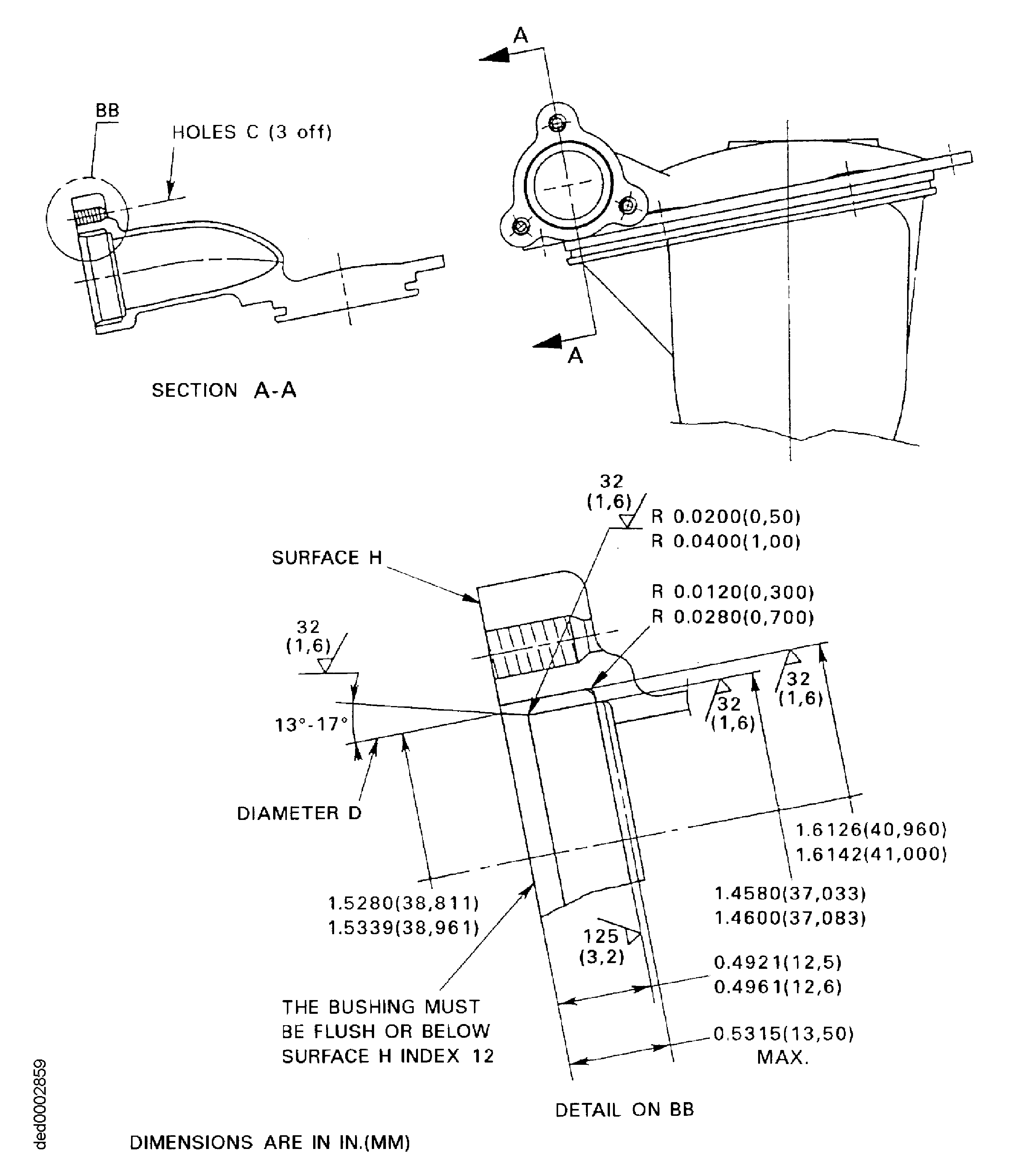 Repair details and Dimensions