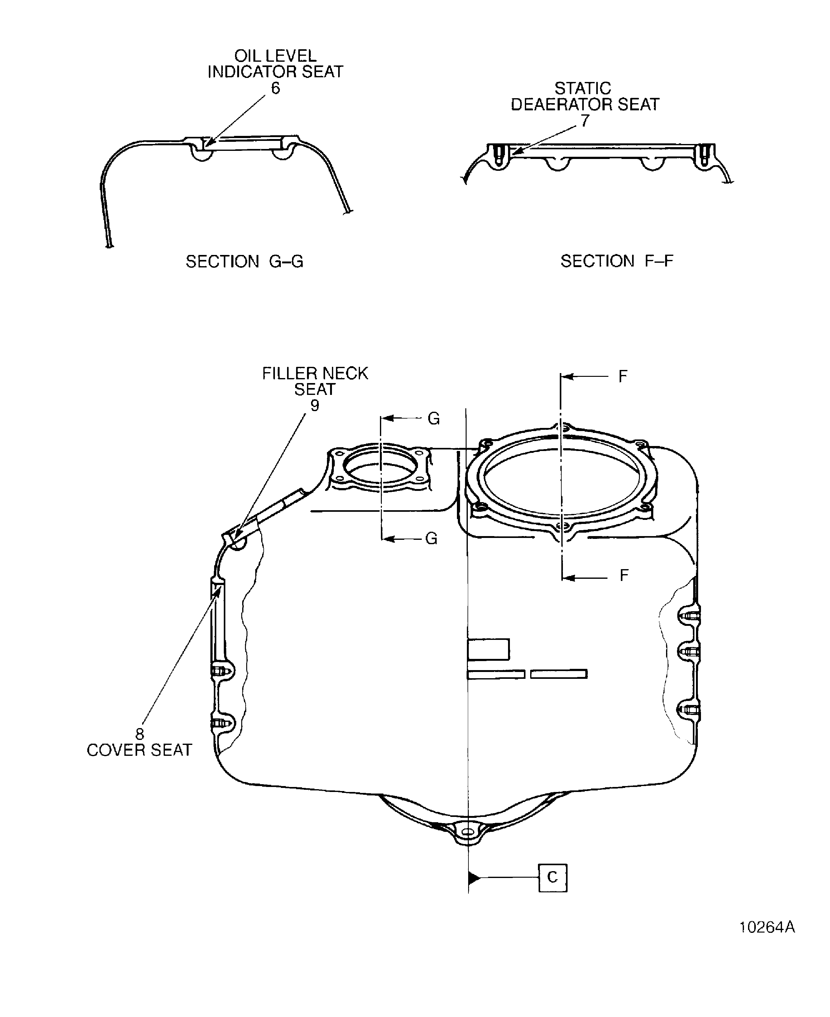 Locations On The Oil Tank Assembly (P/N 4B7030)