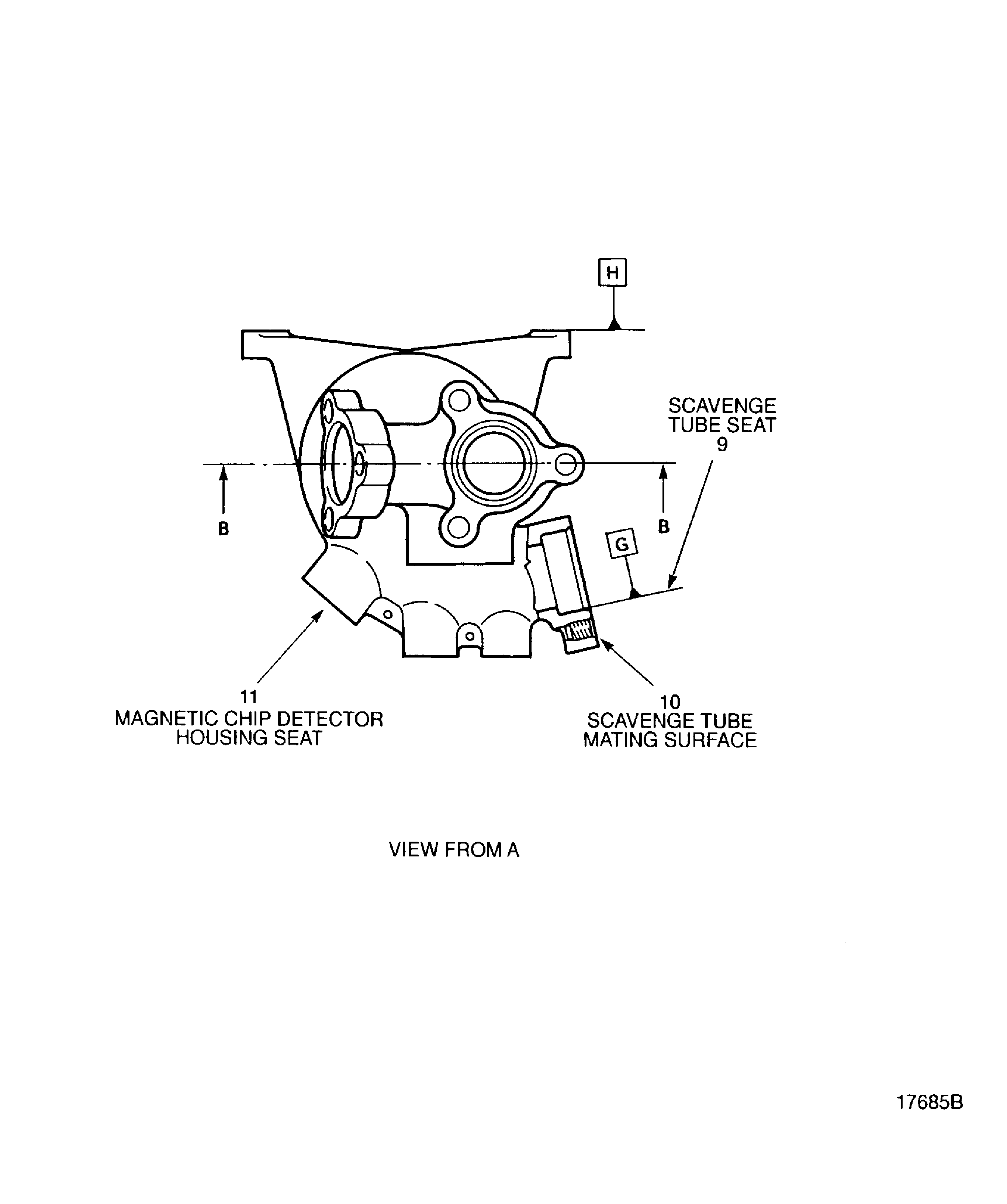 Locations on the Oil Filter Casing Assembly (pre SBE 79-0101)