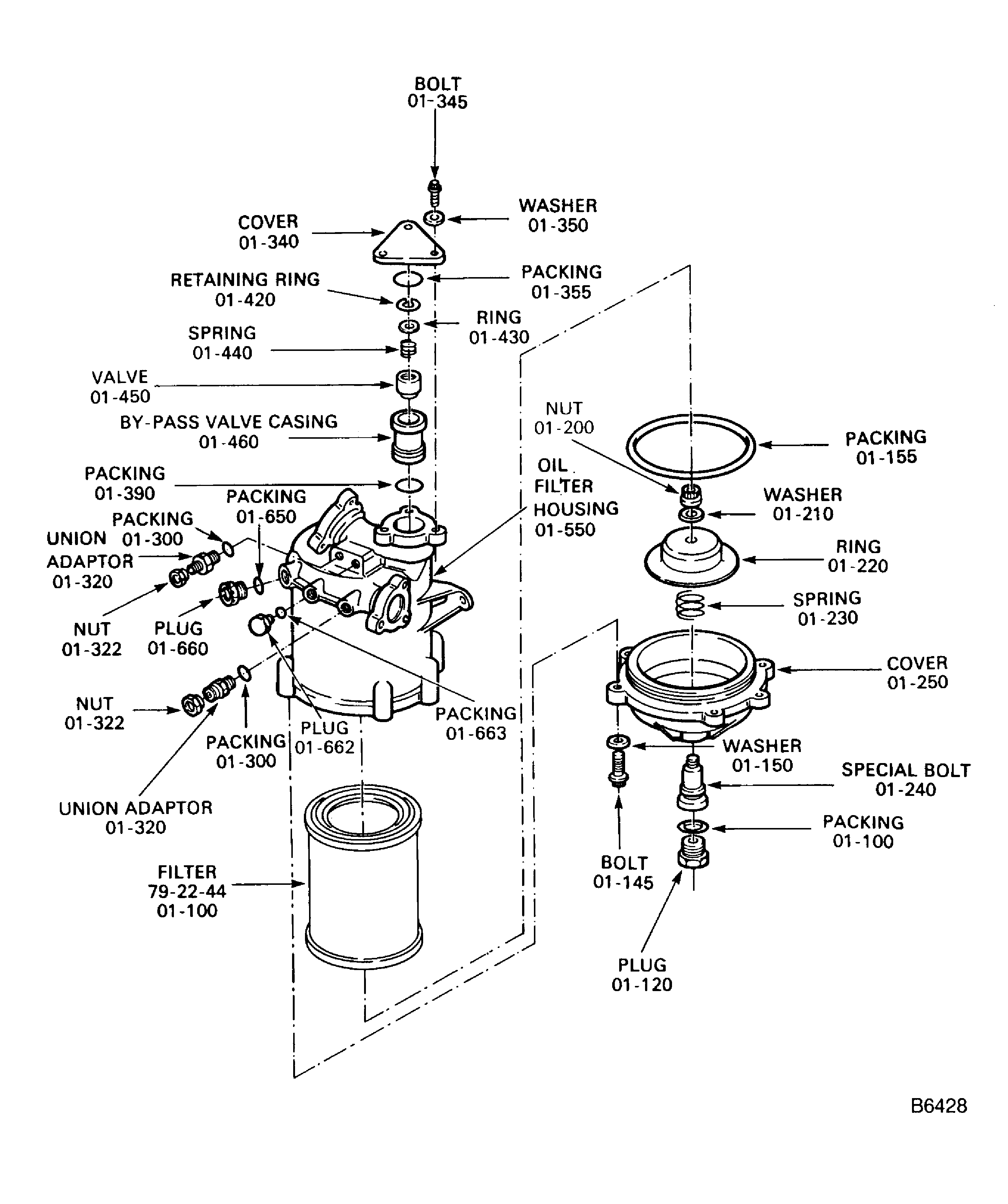 Scavenge Oil Filter Housing Assembly