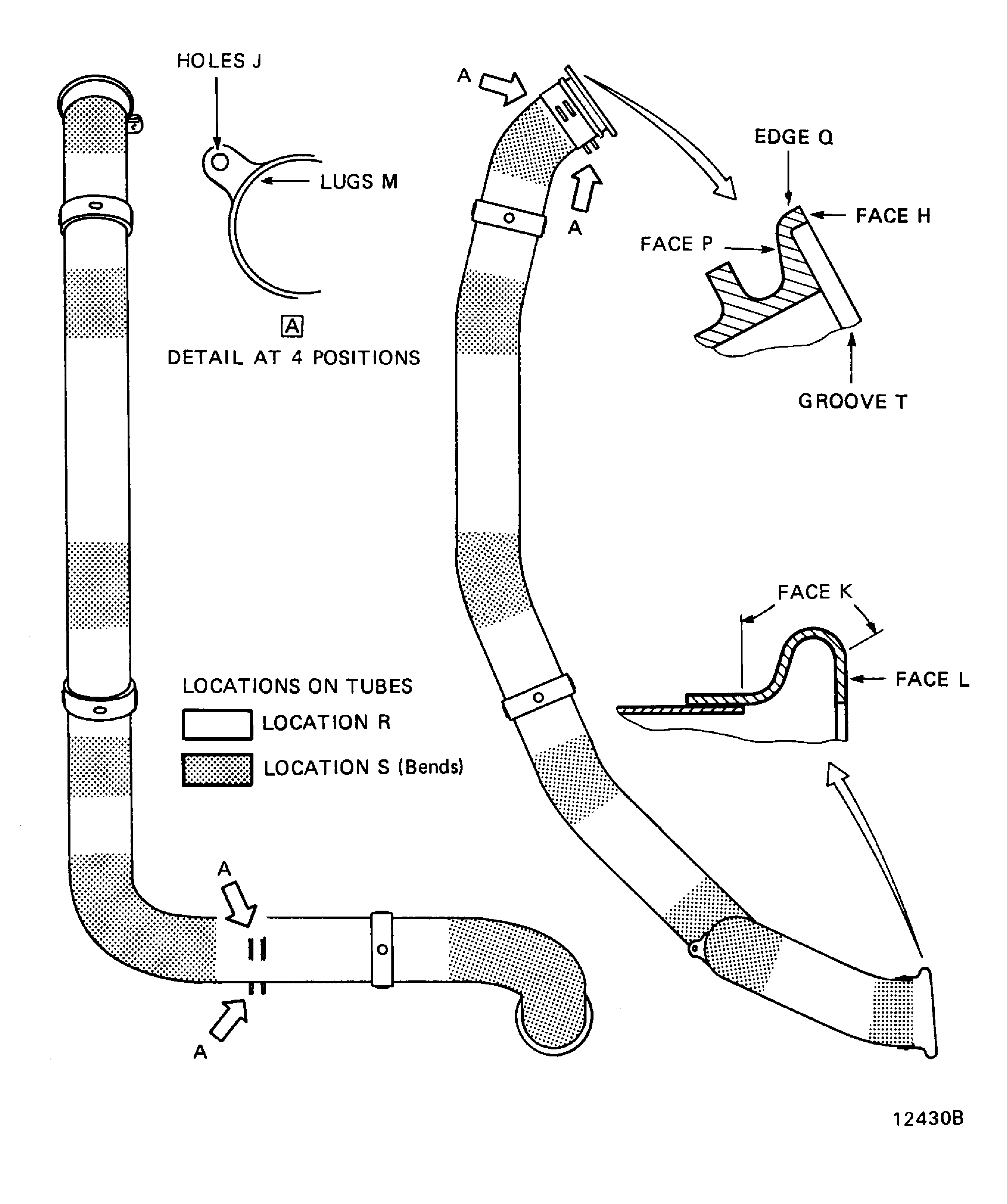 Locations on the Upper Starter Duct (01-010)