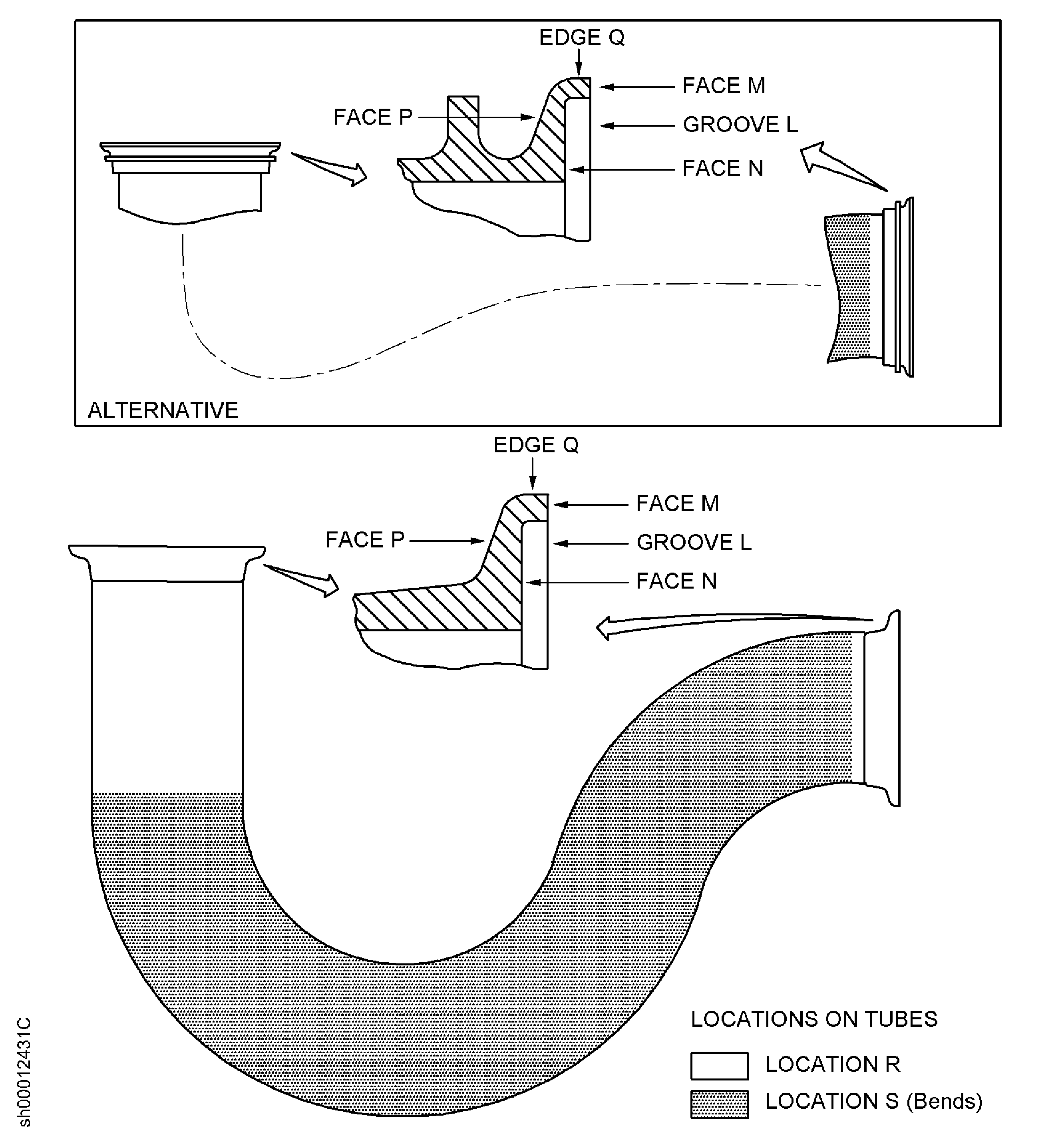 V2500-A1 - Locations On The Lower Starter Duct (01-500)