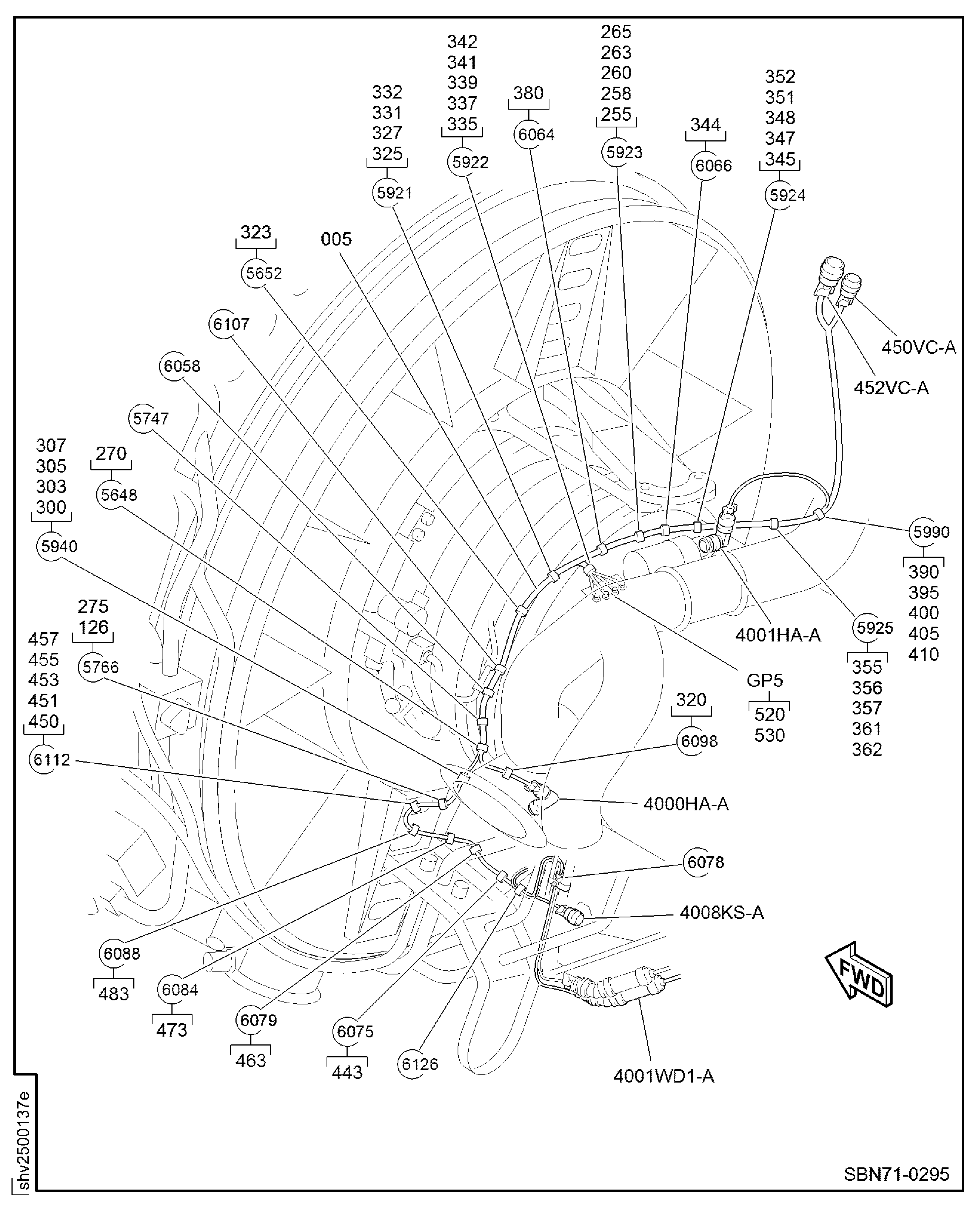 HARNESS CORE SERVICES FIRE (SYS A) NAC TEMP AND