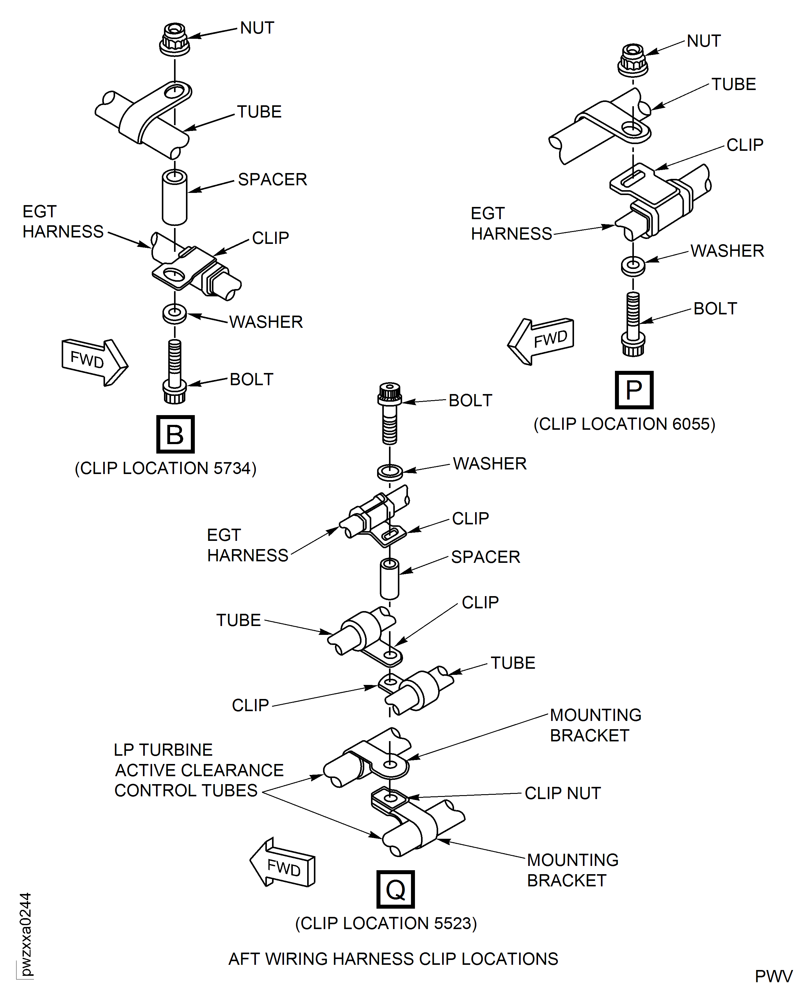 Post SBE 77-0015: Installation of EGT Harness Clips on AFT Side HPC